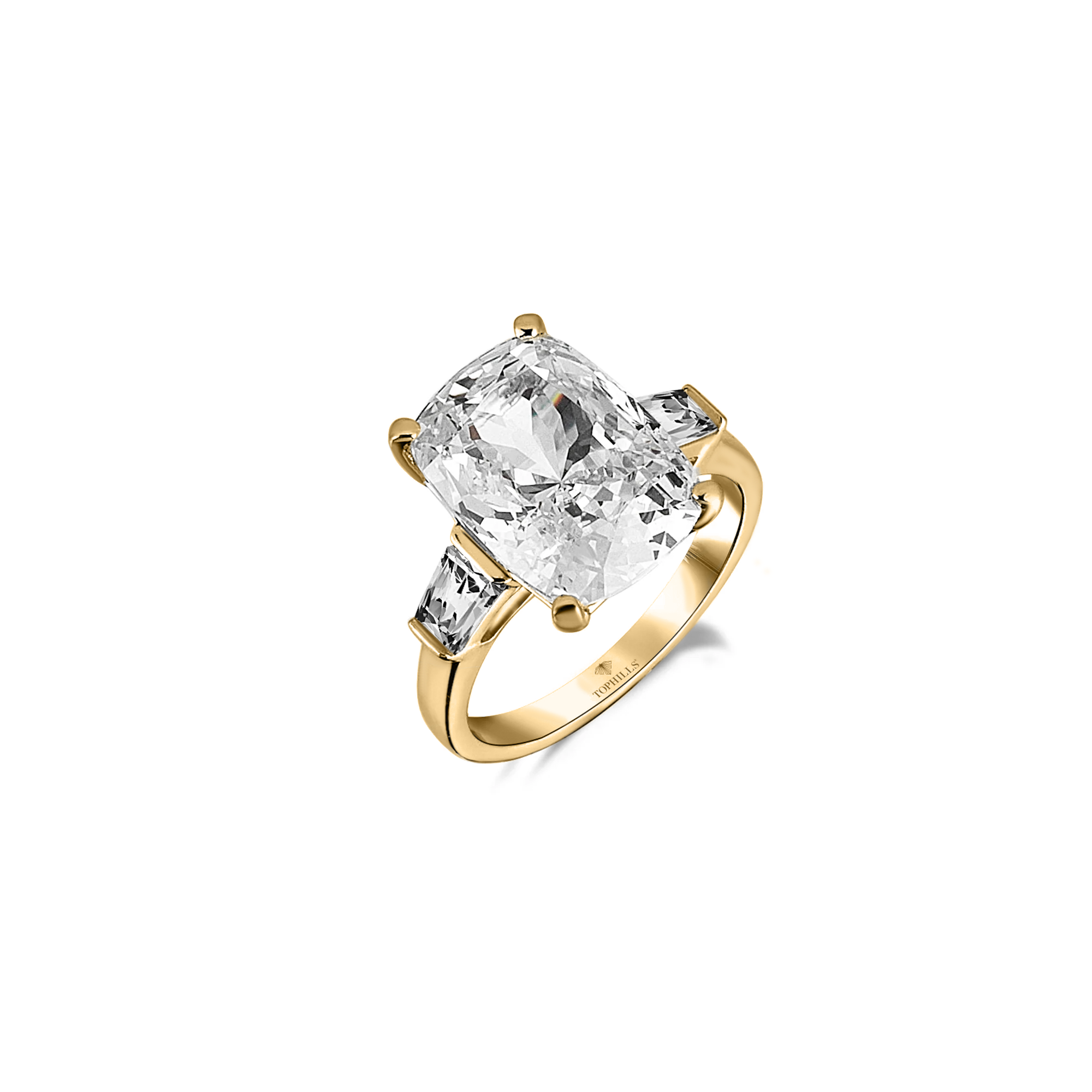Diamond hybrid gold ring