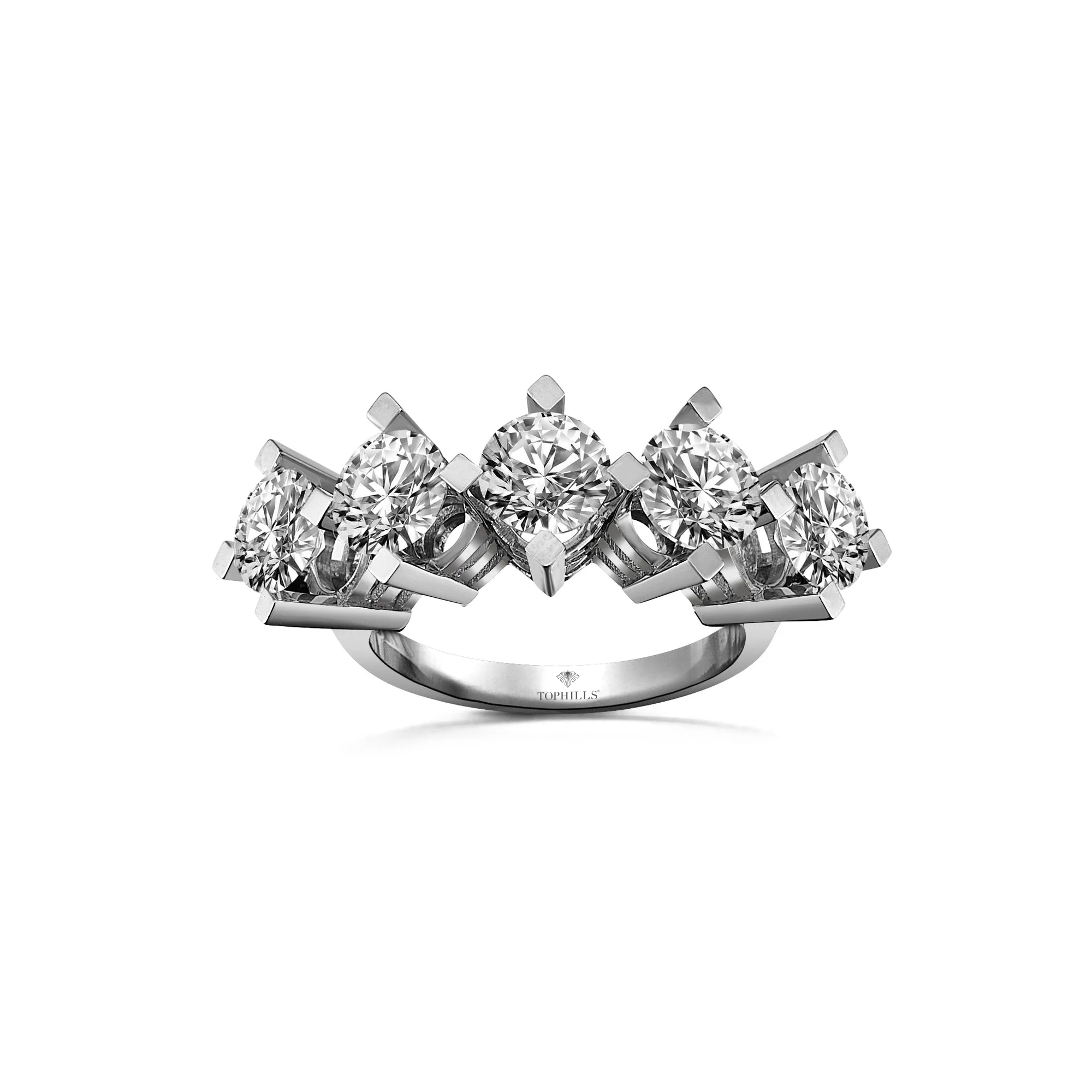 Diamond Hybrid Golden Beştaş Ring