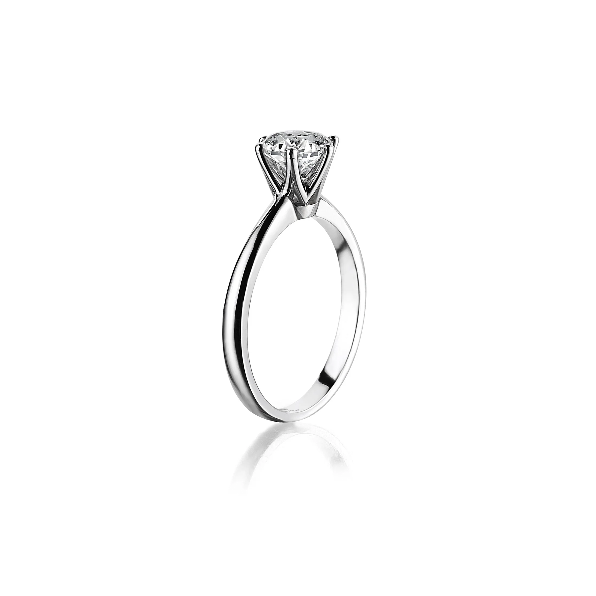 Klasik Altı Tırnak Altın Tektaş Yüzük