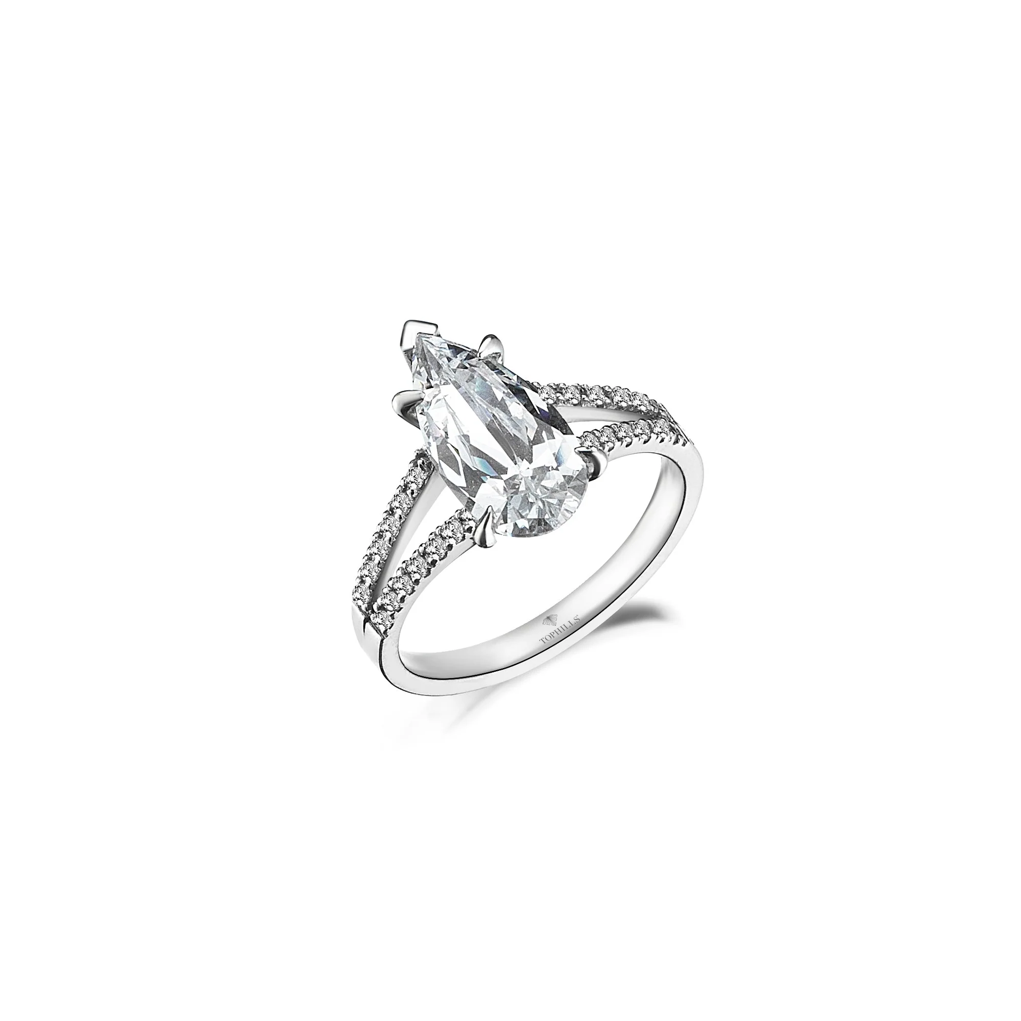 Anneau d or hybride en diamant a 3 carats