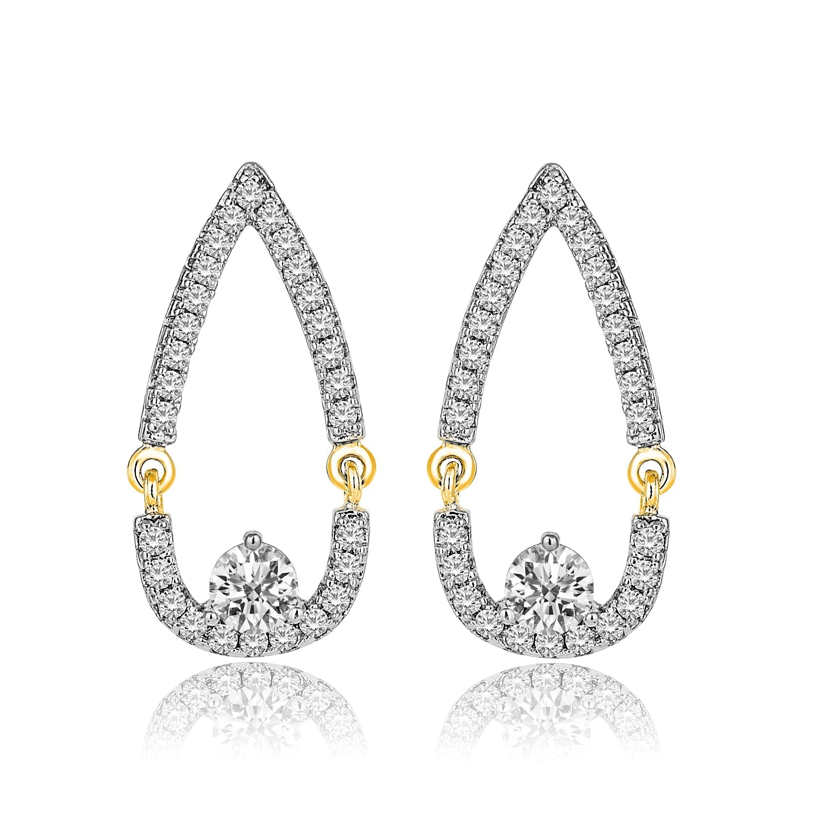 1 Karat Diamond Hybrid Gold Earrings Tophills