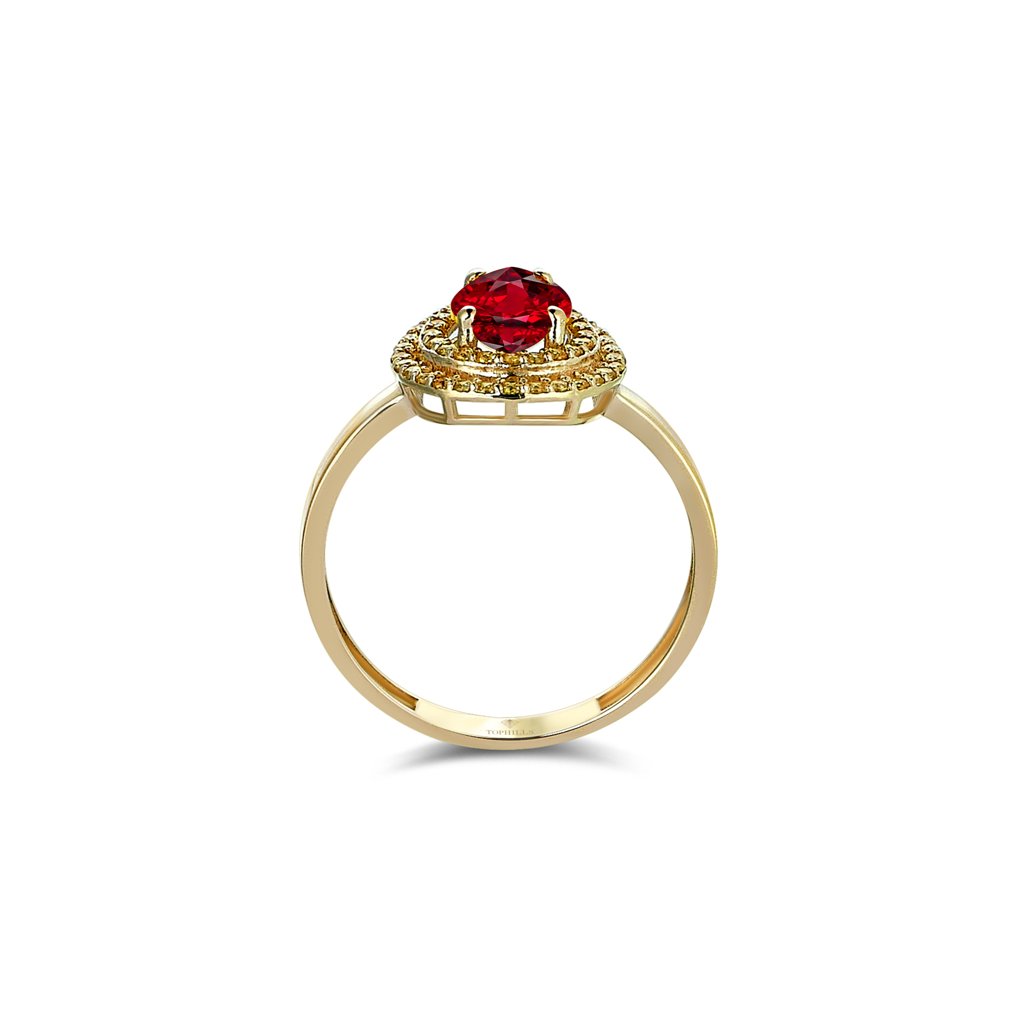 1.5 carat diamond hybrid gold ring