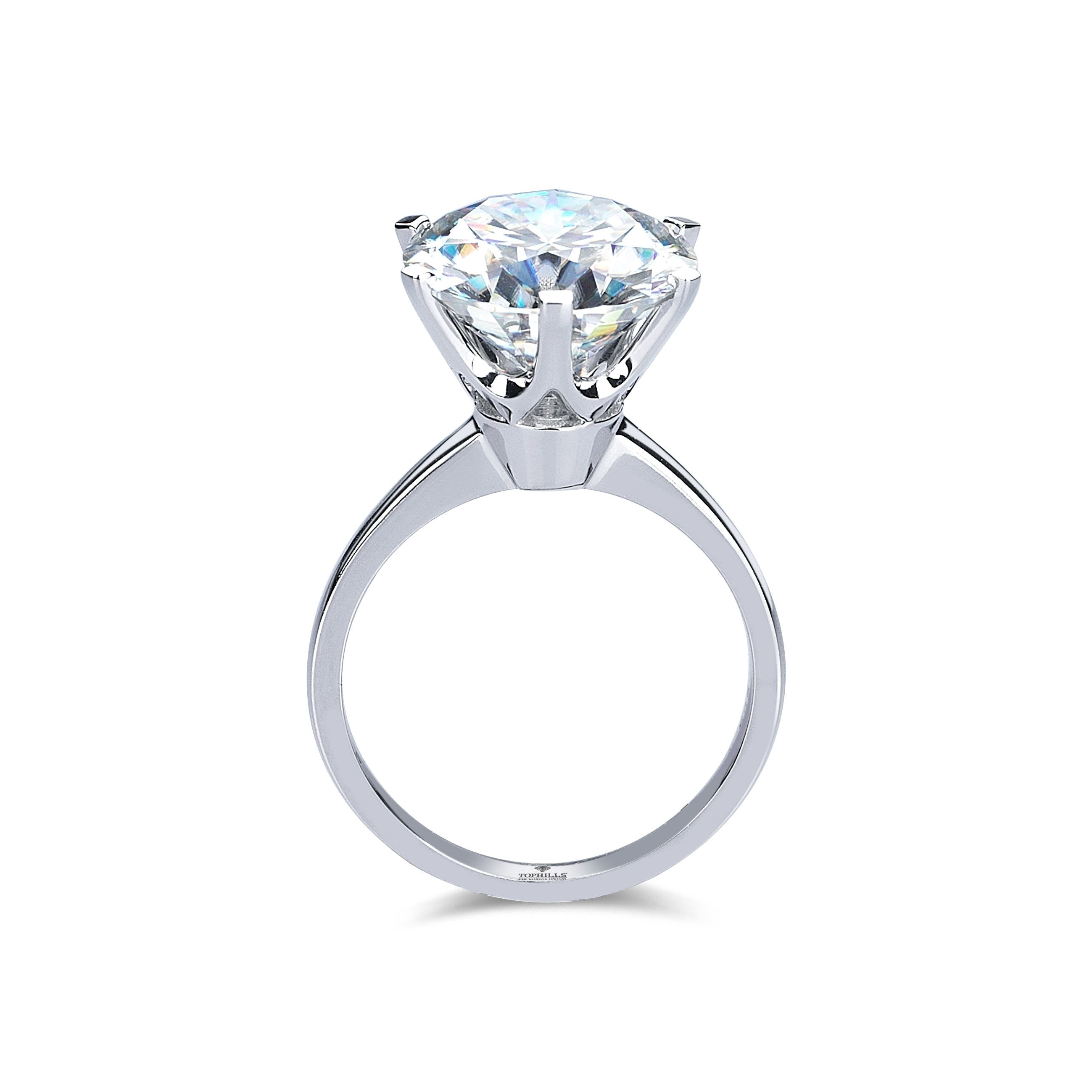 Pırlanta Hibrit Crown Tektaş Yüzük - Tophills