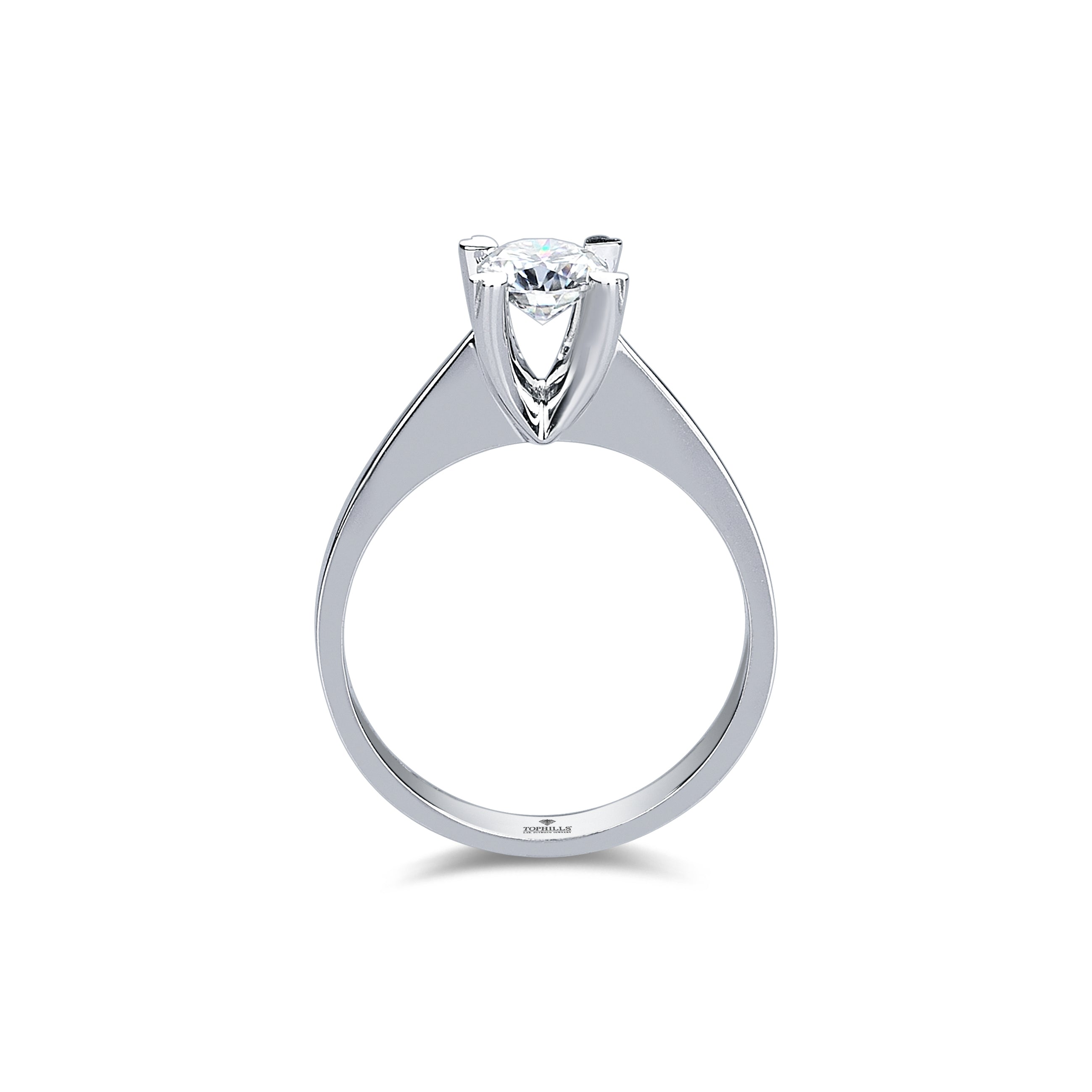 Kalp Tırnak Pırlanta Hibrit Tektaş Altın Yüzük Tophills