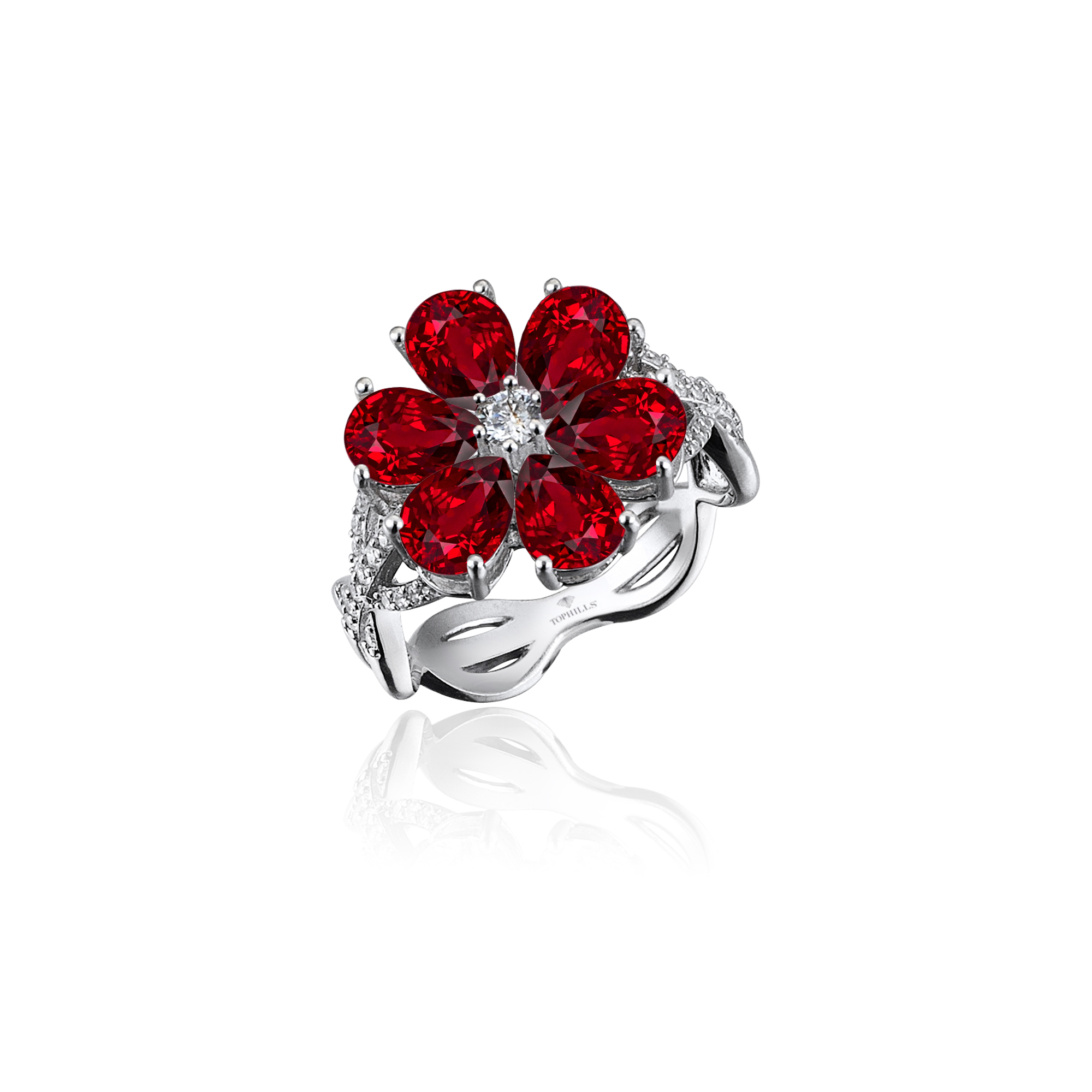 Red ruby gold ring deals