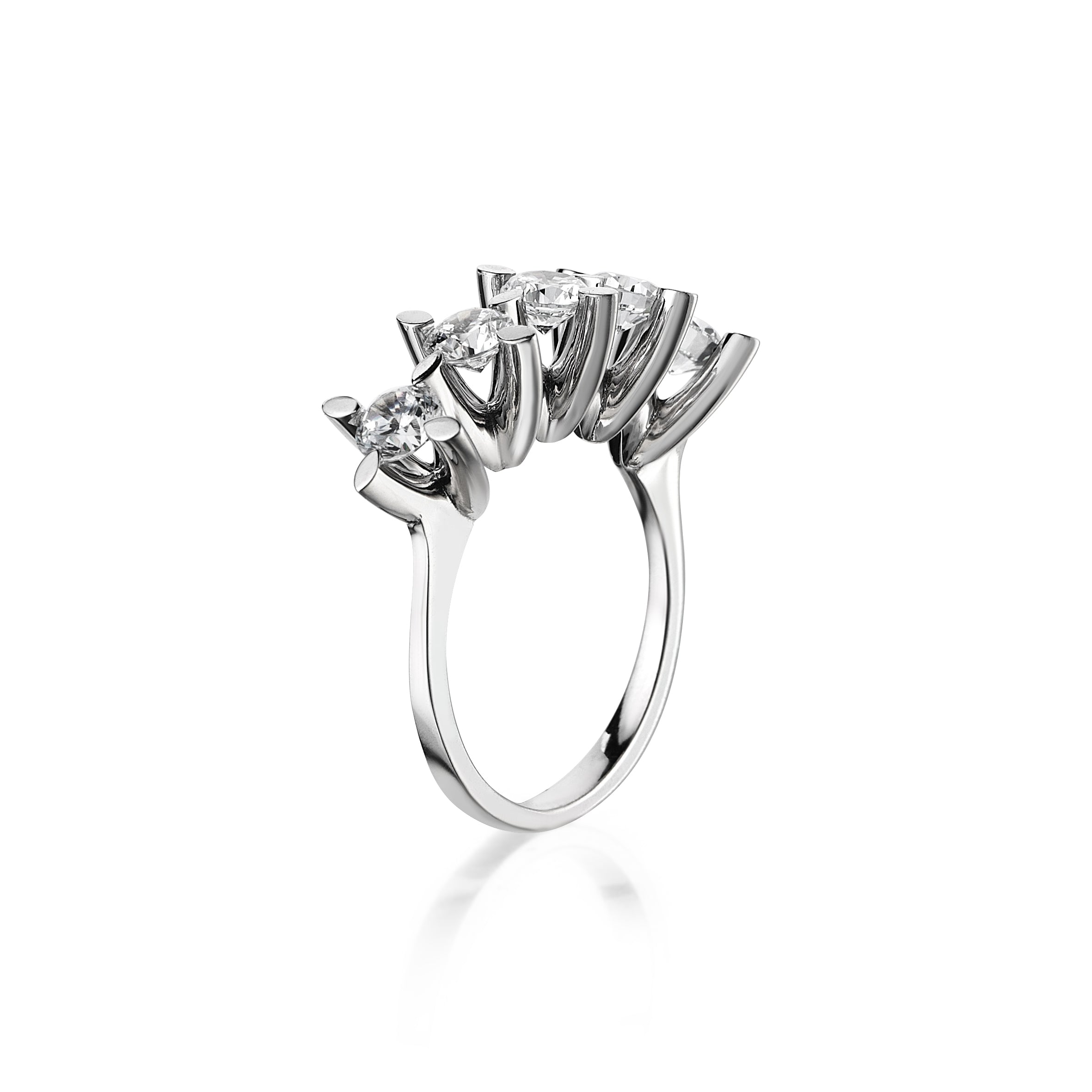 Pırlanta Hibrit Altın Beştaş Yüzük Tophills