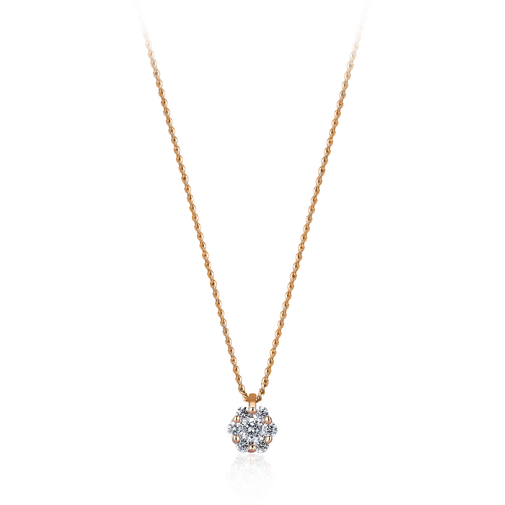 0.40 carat diamond hybrid gold necklace