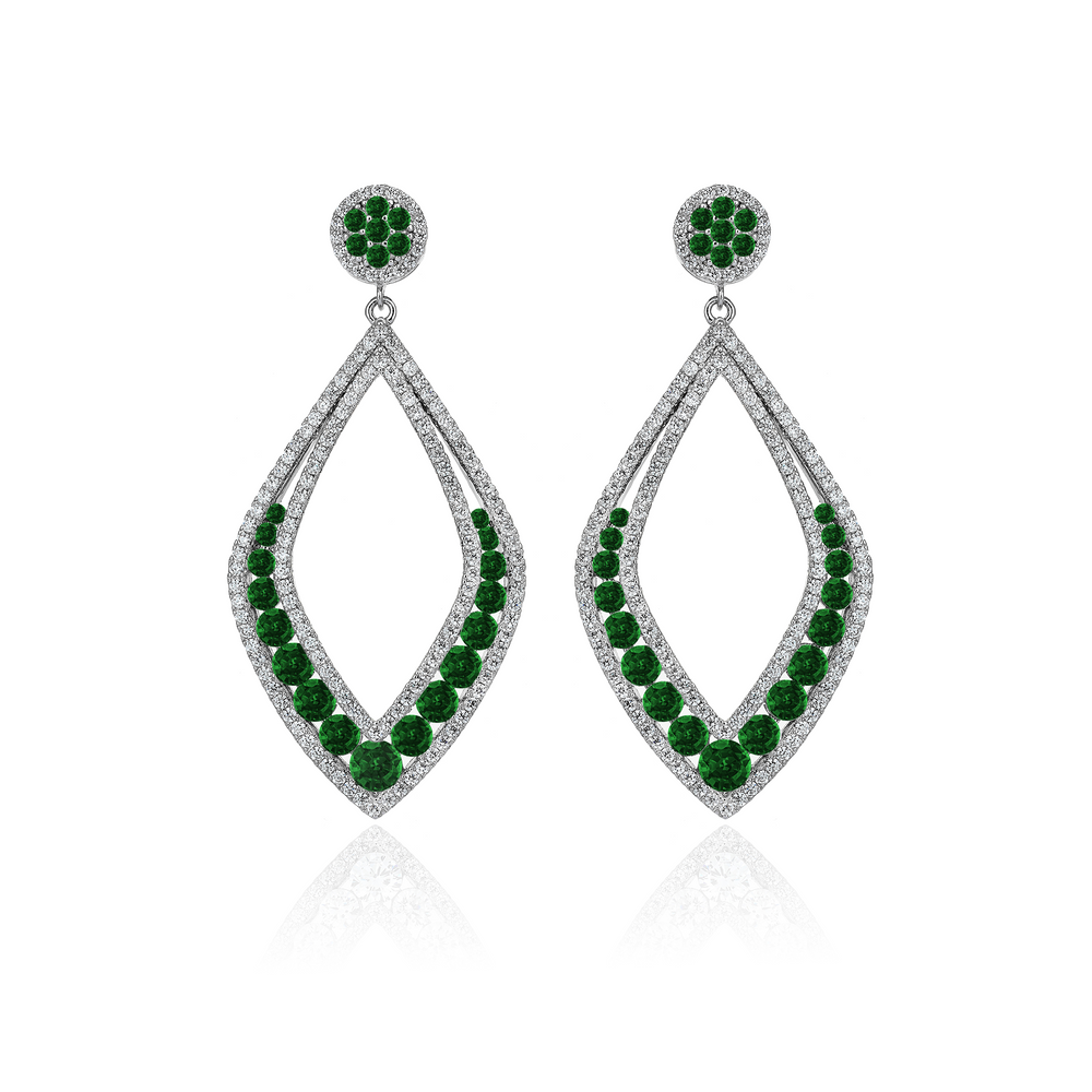 Boucles d'oreilles en or hybride de diamant 10 karat