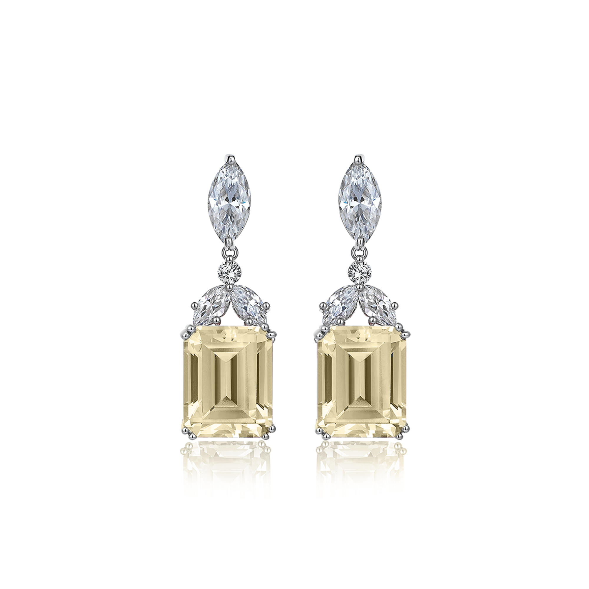 8 Karat Diamond Hybrid Gold Earrings