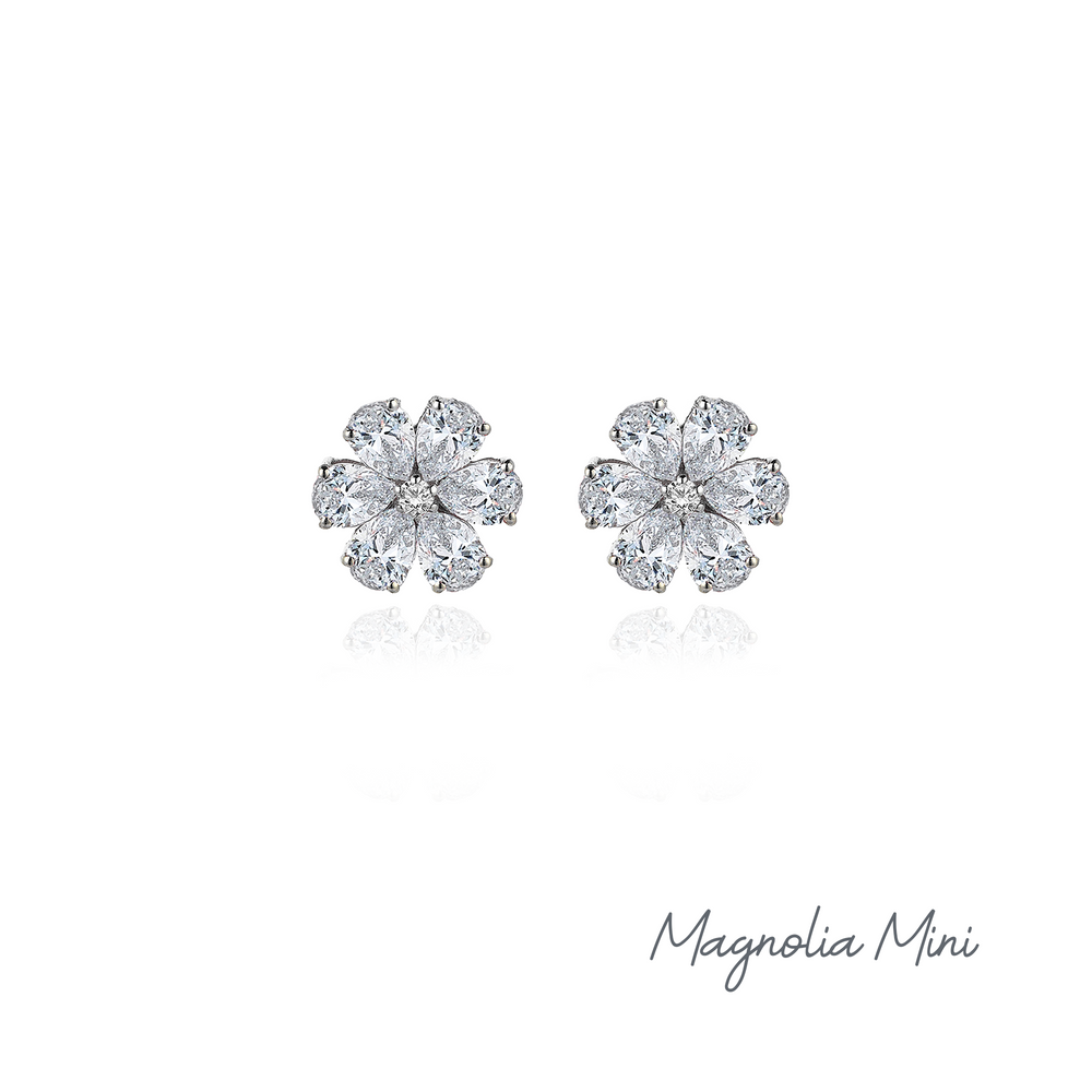 Manolya Mini Tasarım Damla Pırlanta Küpe