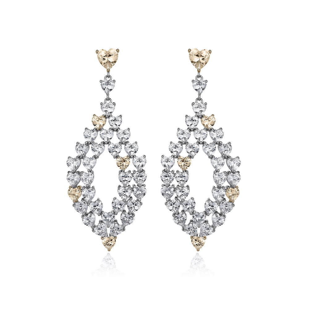 19 Karat Diamond Hybrid Gold Earrings