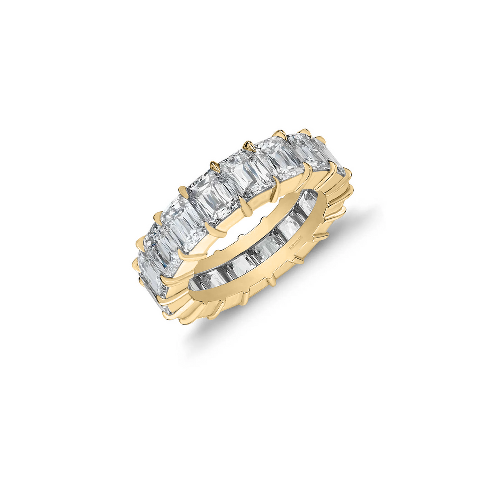 Diamond hybrid gold tamtur ring