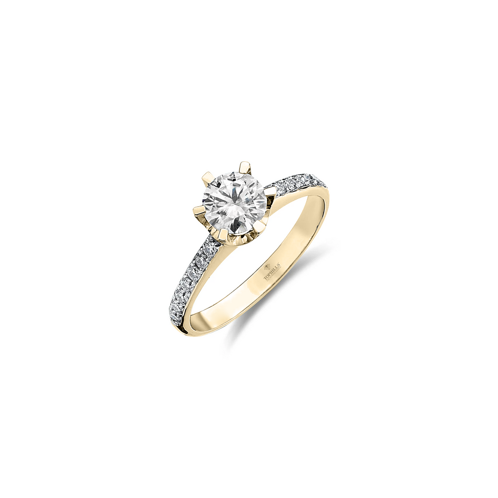 Diamond Hybrid Gold Solitas Ring