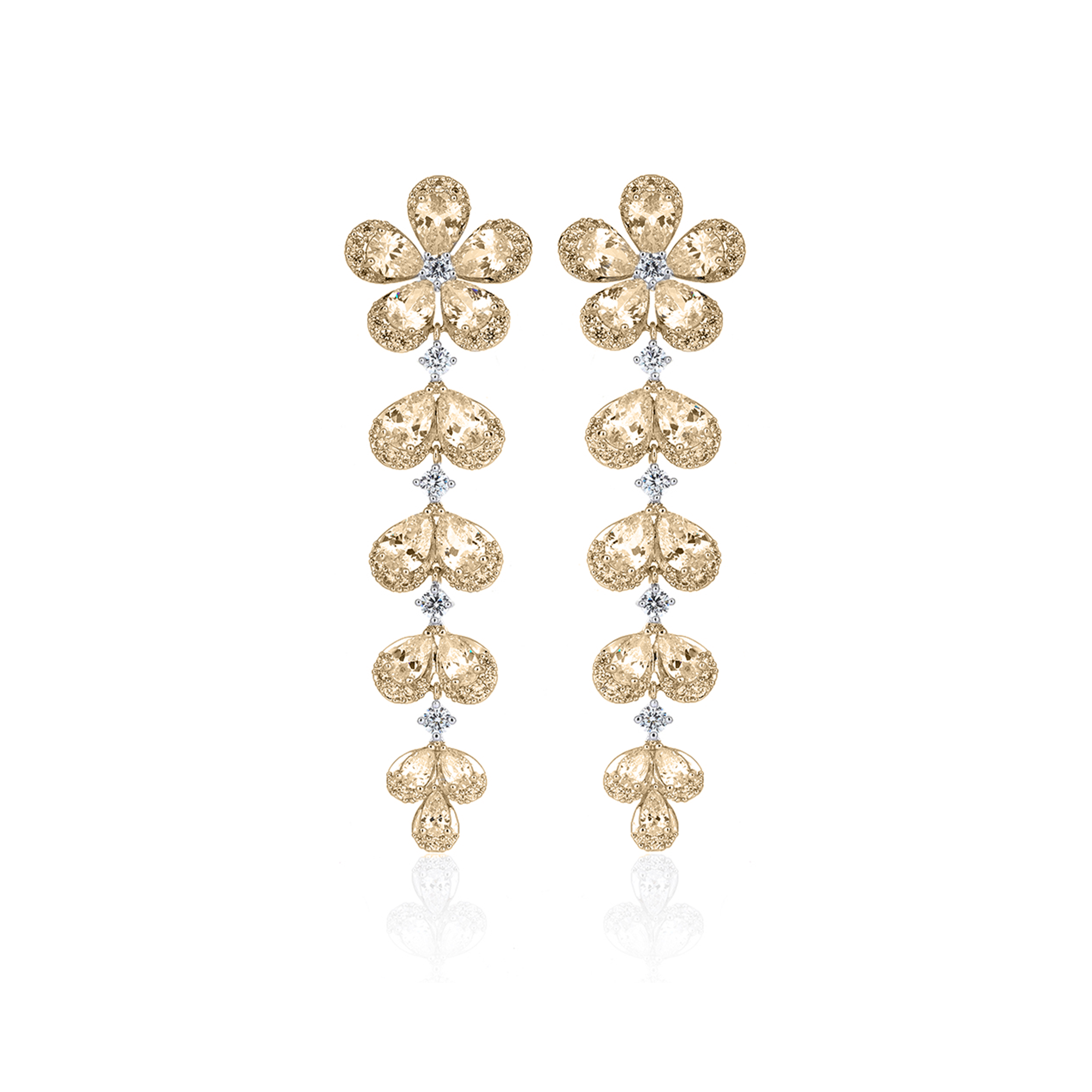 7 Karat Diamond Hybrid Gold Earrings
