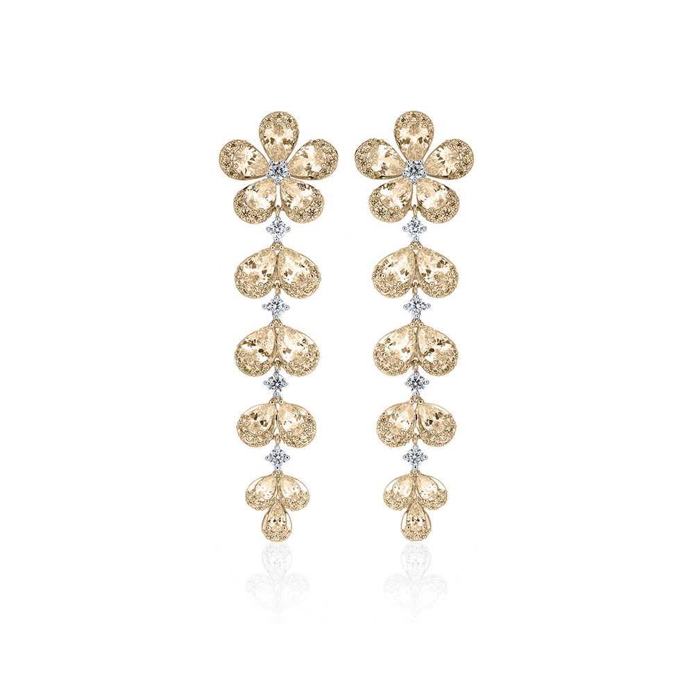 7 Karat Diamond Hybrid Gold Earrings