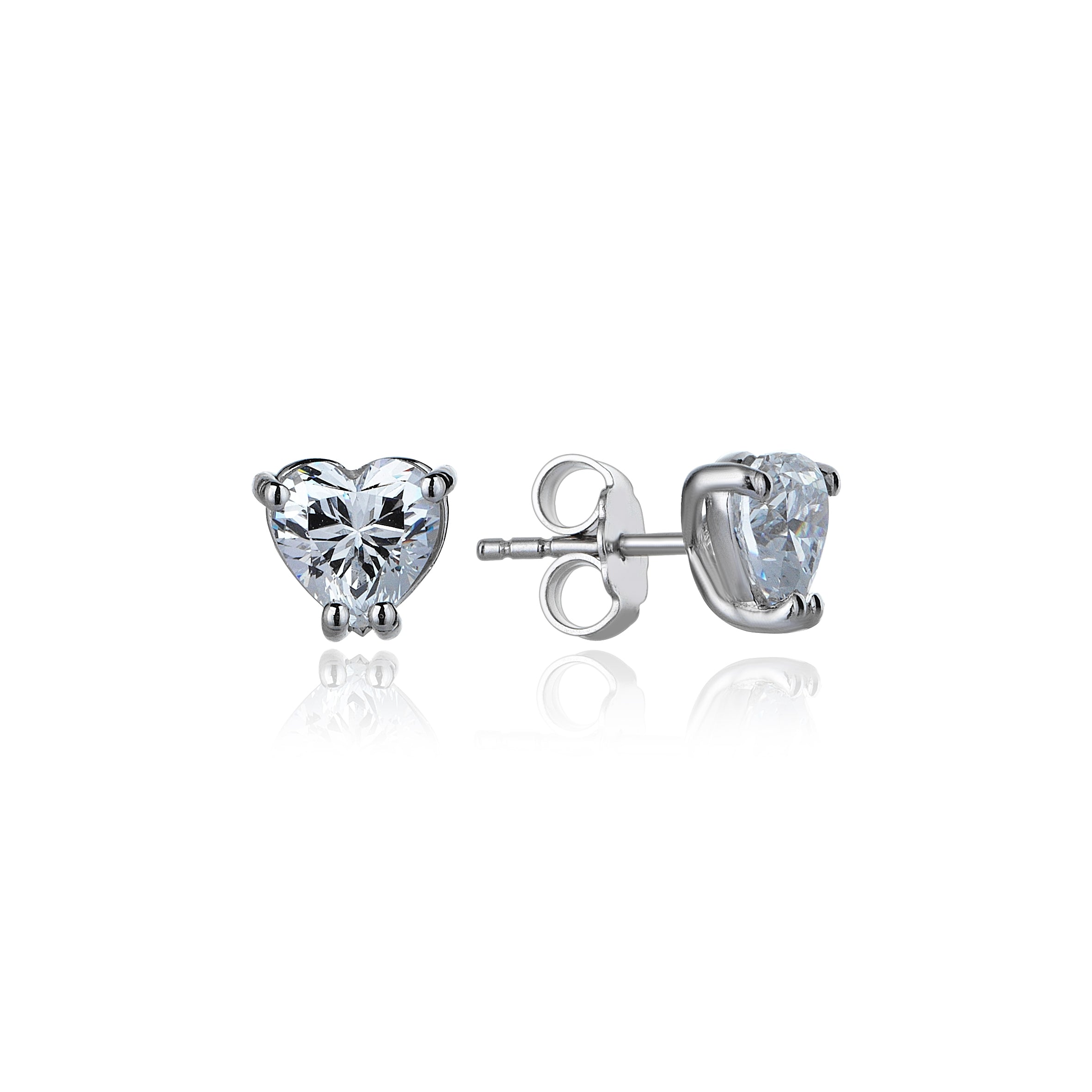 Amour Tektaş Kalp Pırlanta Küpe