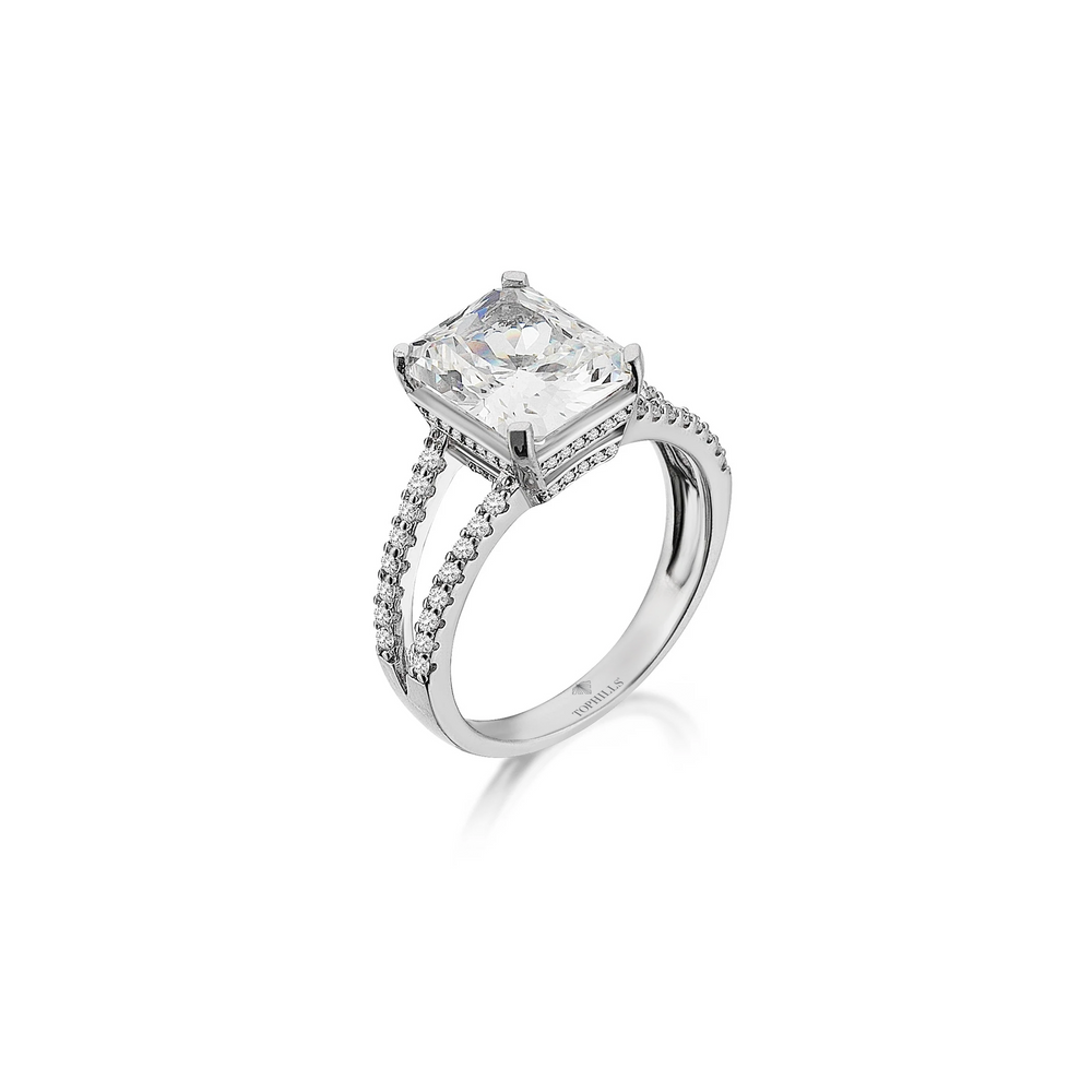 Bague d'or hybride de diamant 3,5 carats