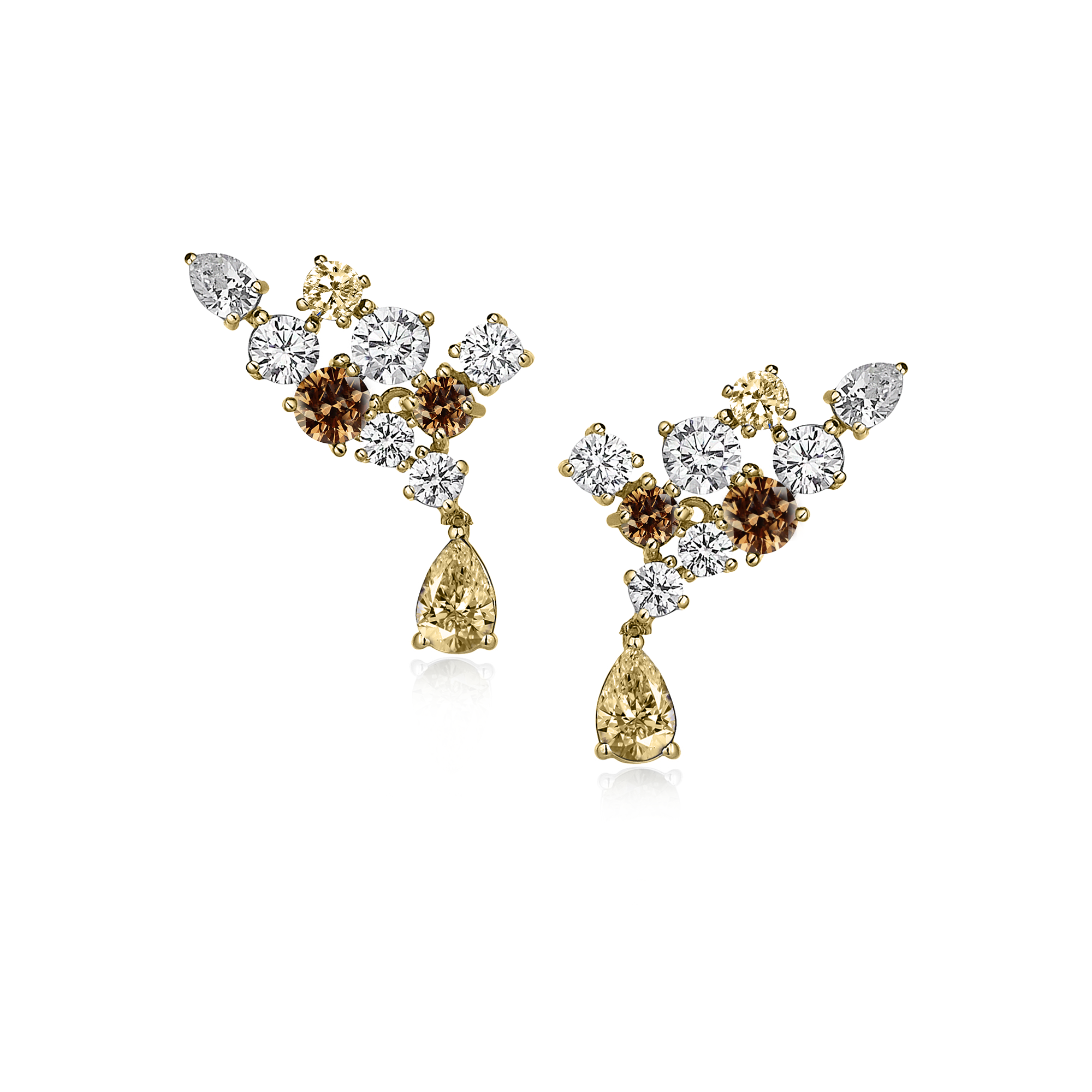 4 Karat Diamond Hybrid Gold Earrings