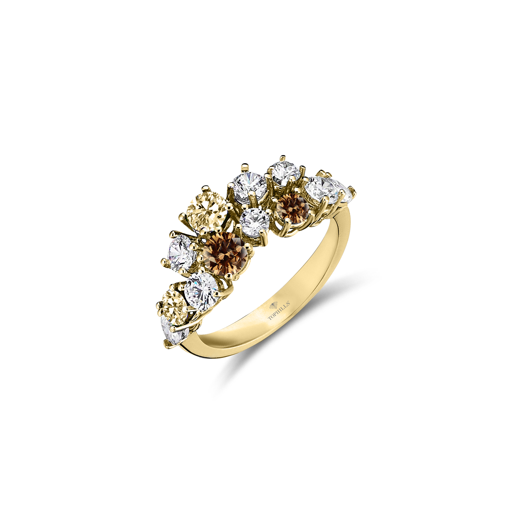 2 Karat Diamond Hybrid Gold Ring