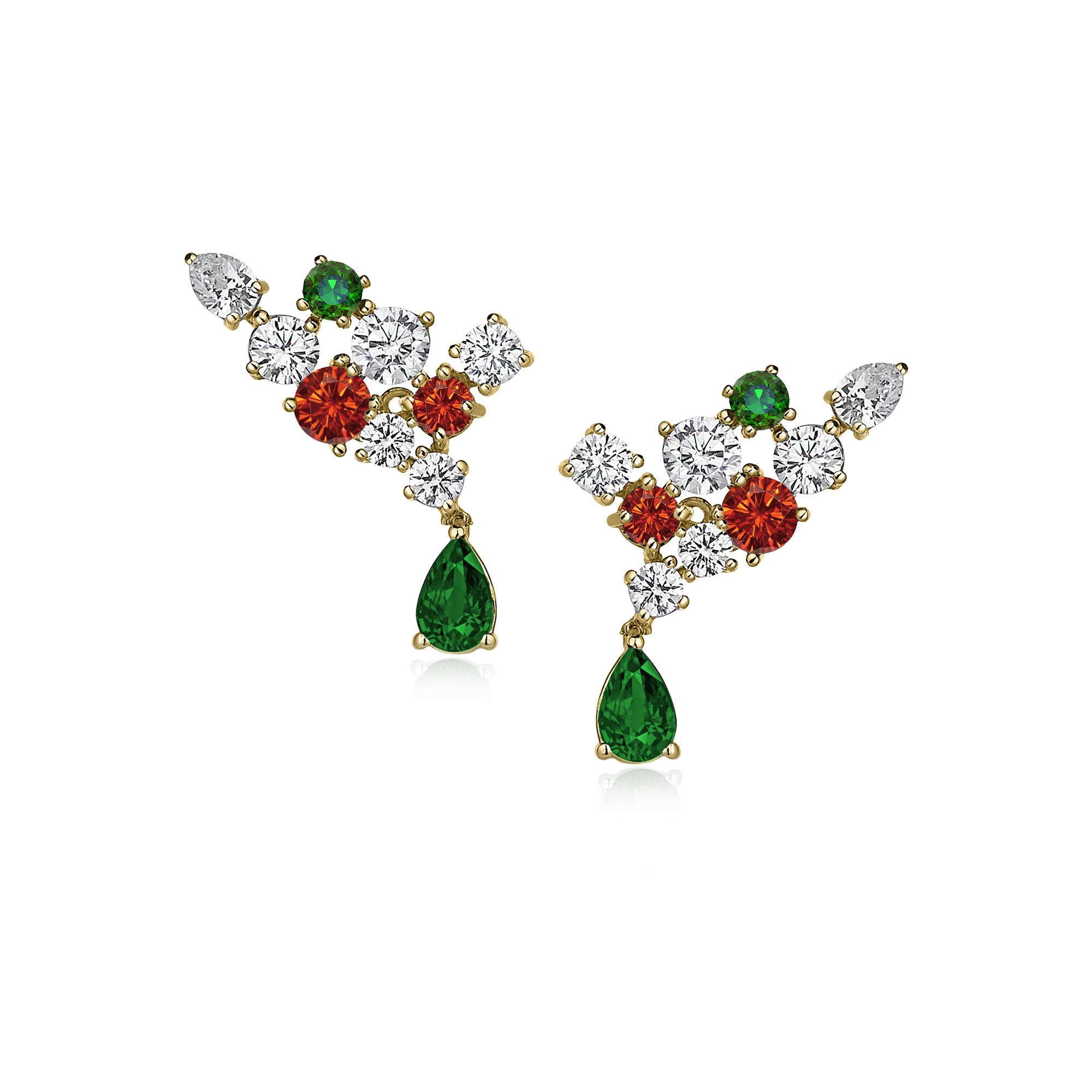 4 Karat Diamond Hybrid Gold Earrings