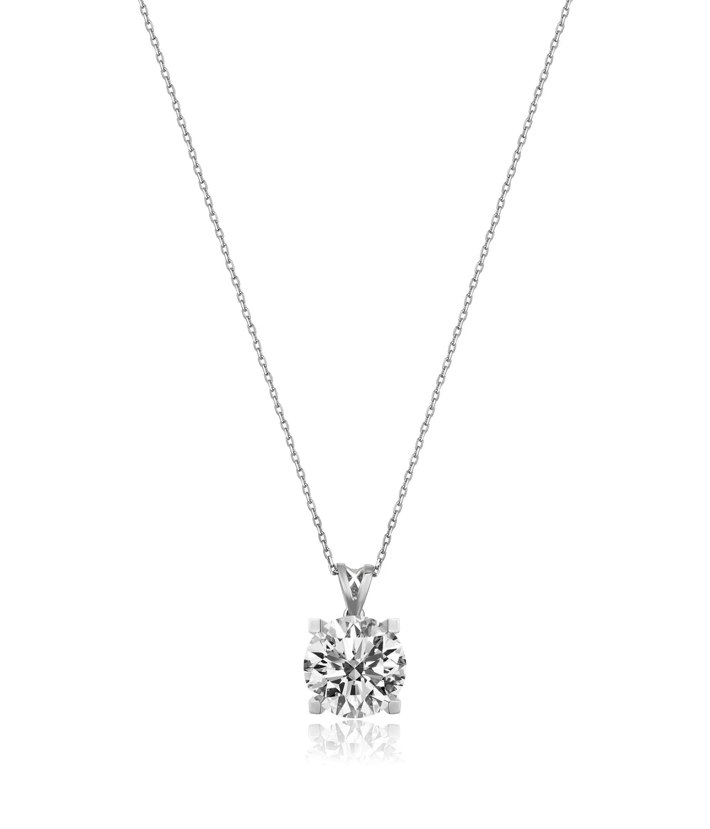 Chock Nail Diamond Solitaire Necklace