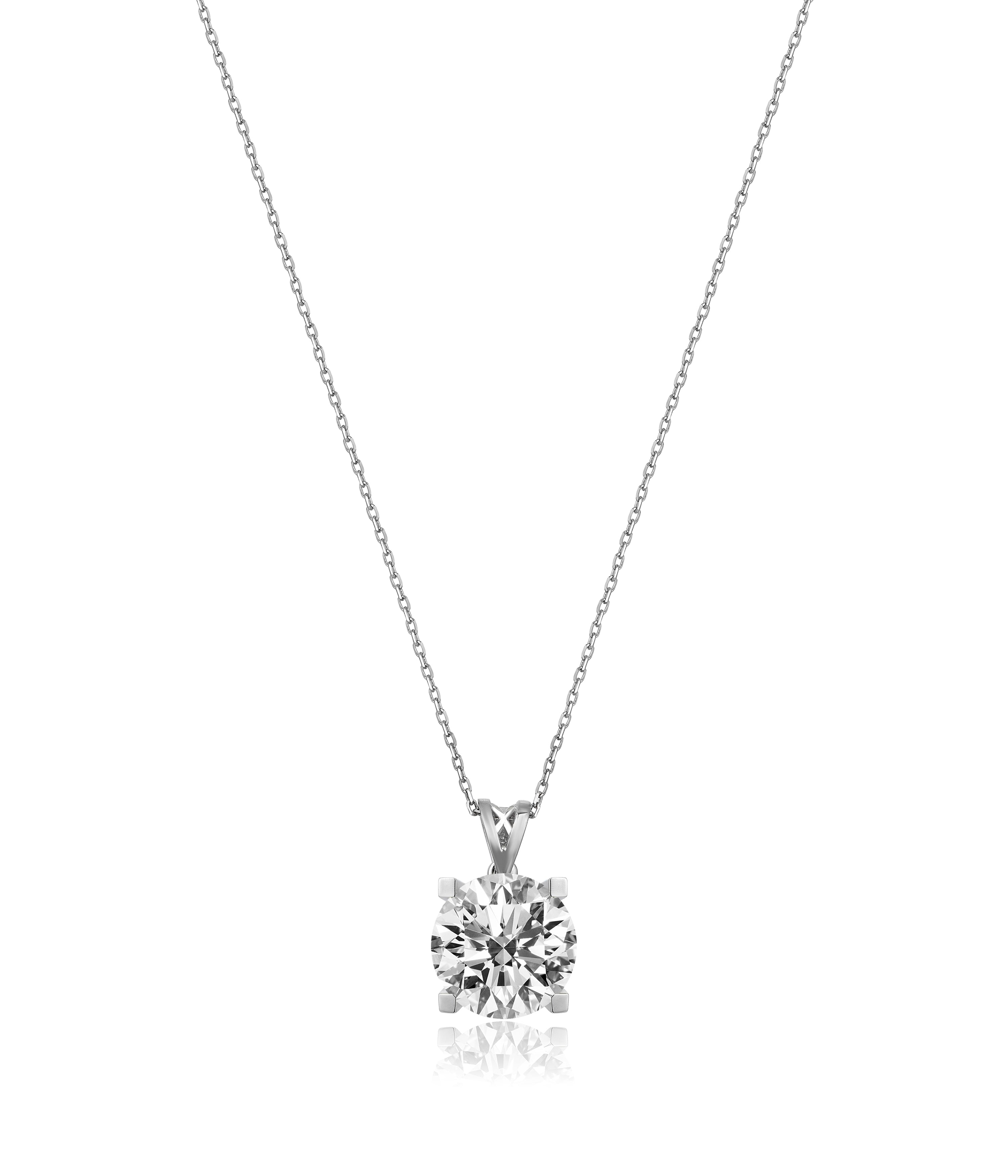 Chock Nail Diamond Solitaire Necklace