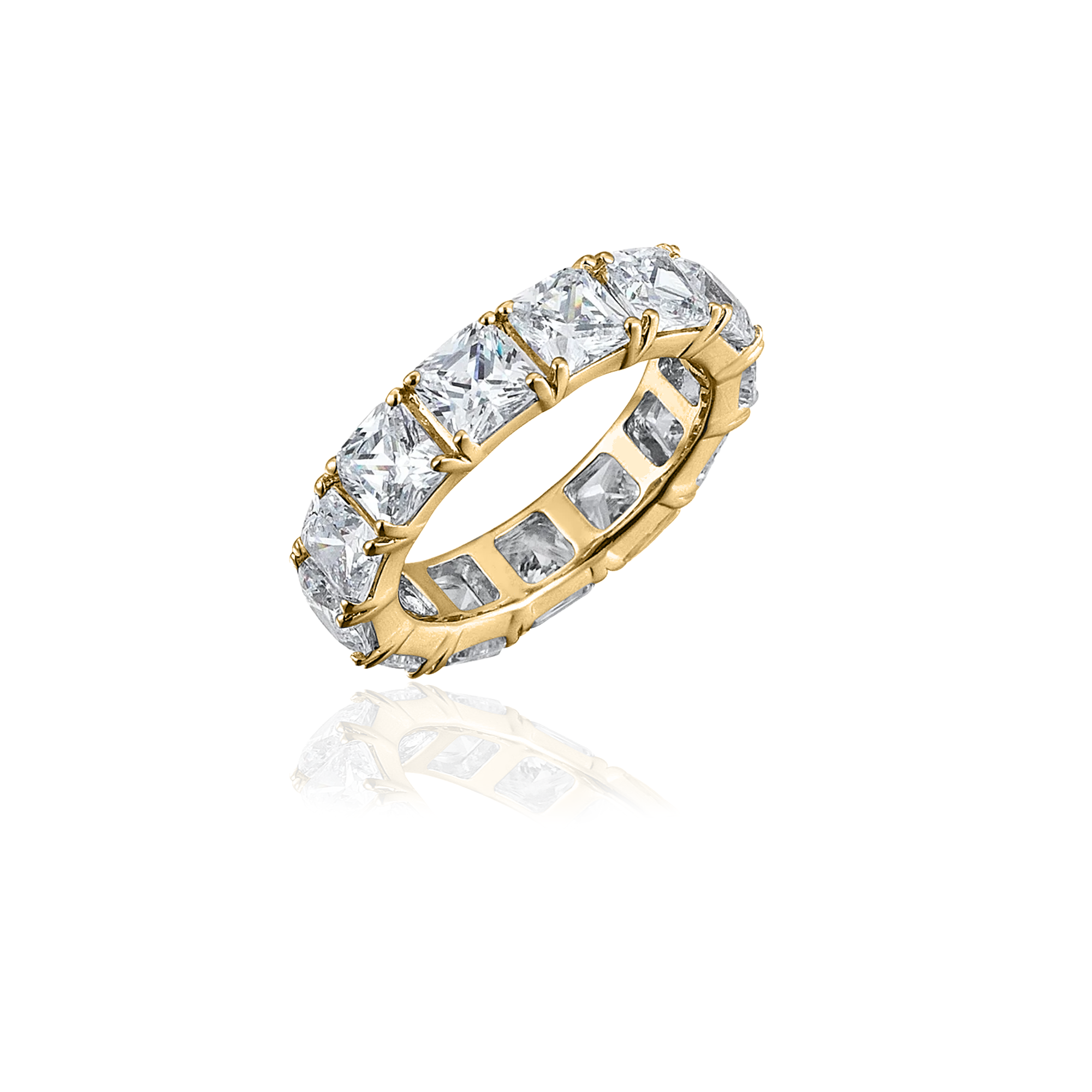 Bague pleine diamant taille princesse