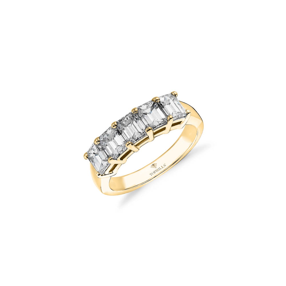 Diamond hybrid gold ring