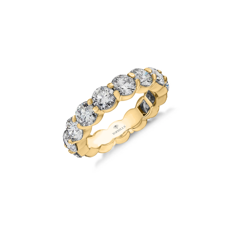 Diamond hybrid gold tamtur ring