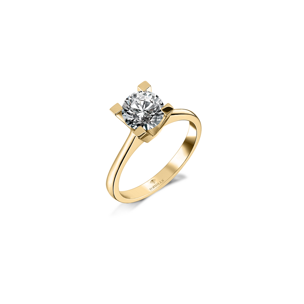 Diamond Hybrid Gold Solitas Ring