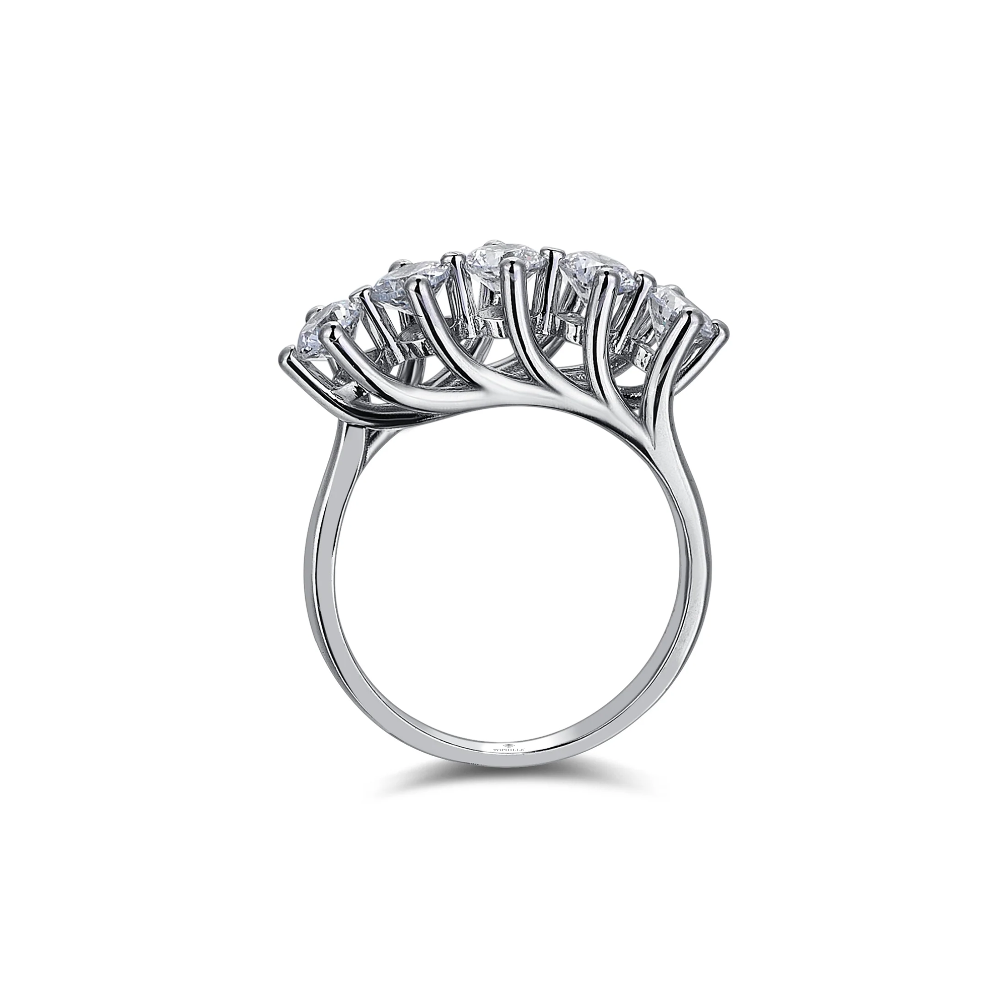 Anello beştaş dorato ibrido diamante