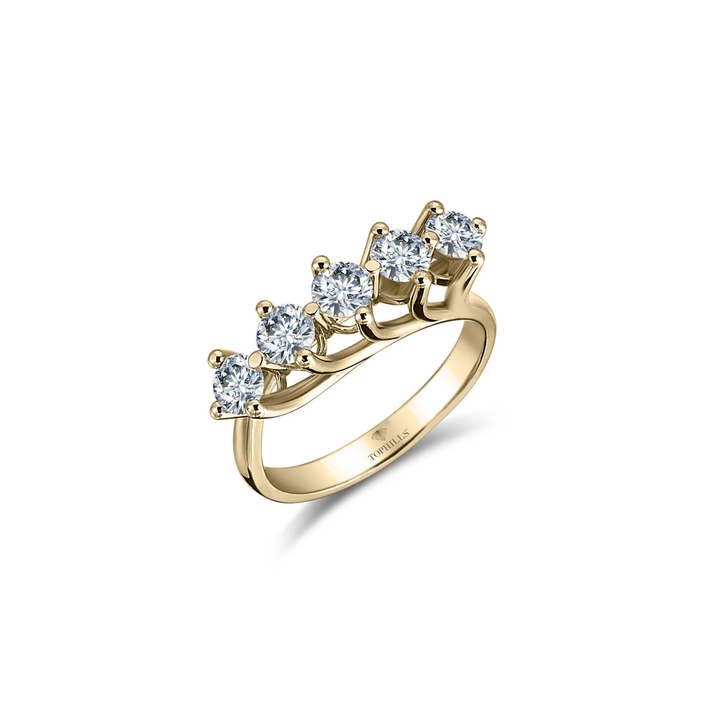 Diamond Hybrid Golden Beştaş Ring