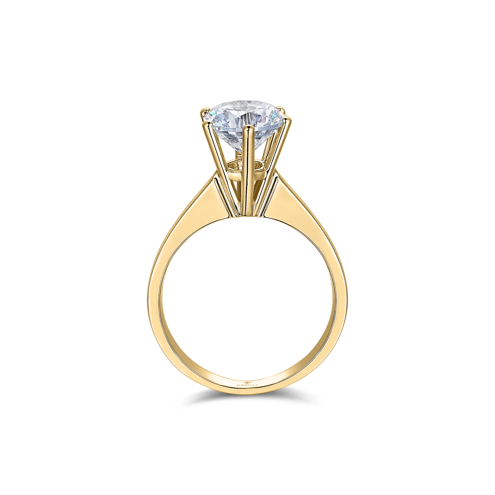 Anello di solitas in oro ibrido diamantato