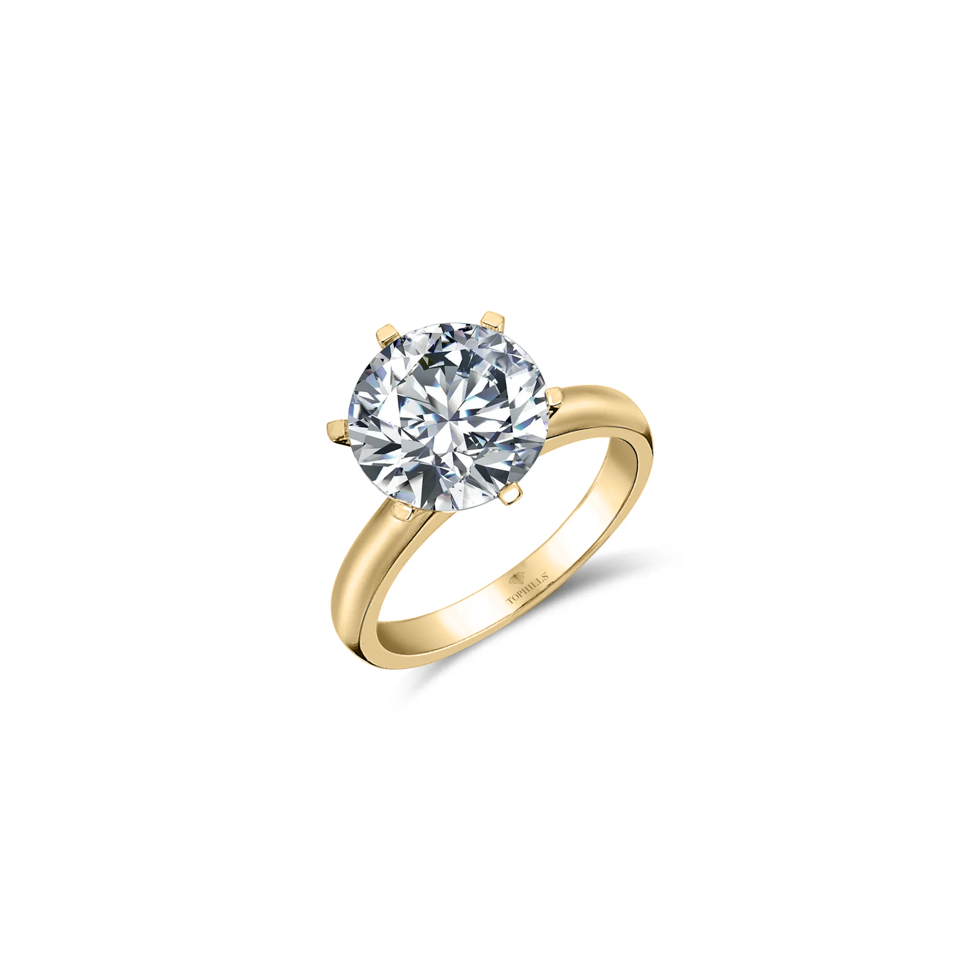 Anello di solitas in oro ibrido diamantato