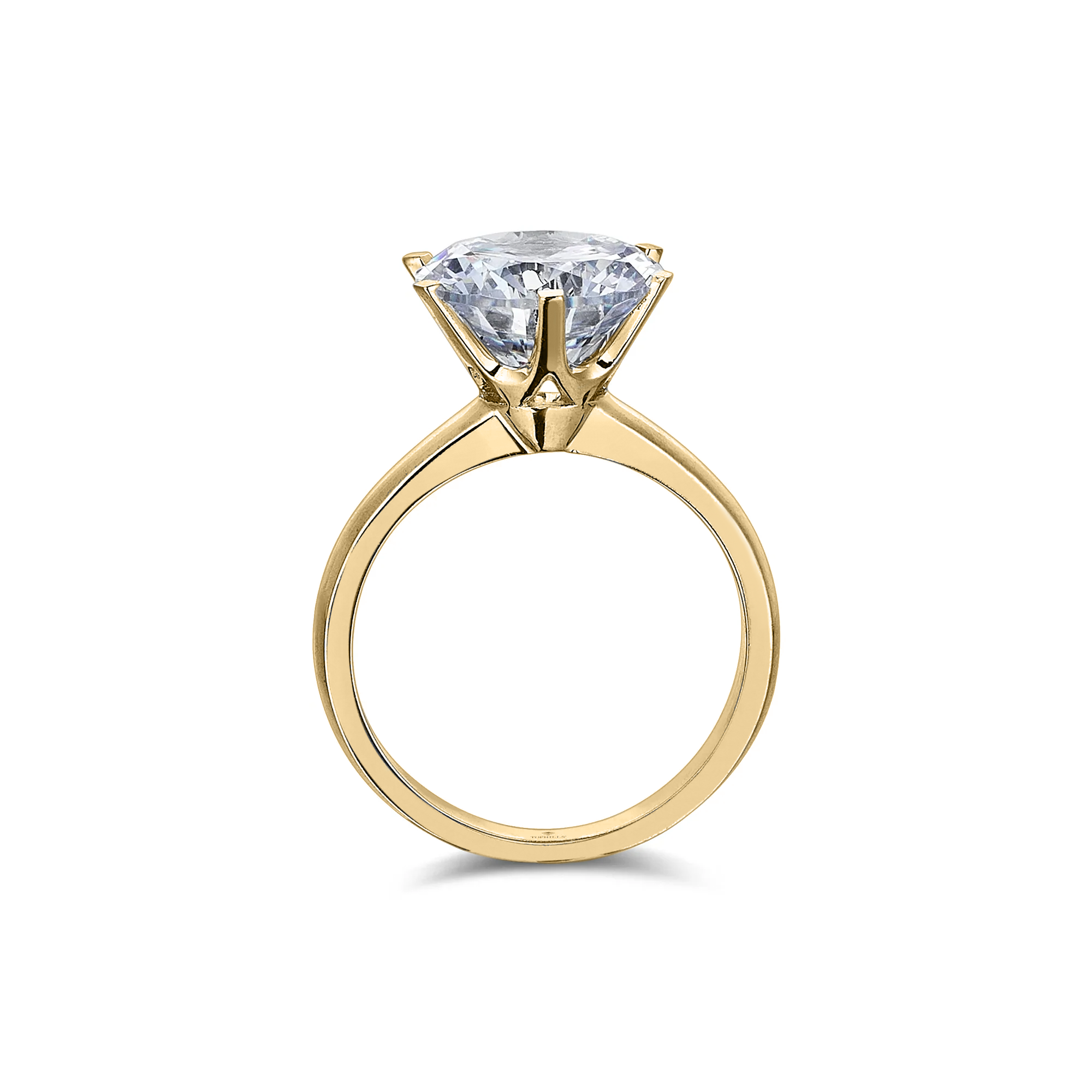 Anello di solitas in oro ibrido diamantato