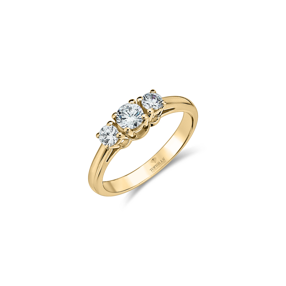Diamond Hybrid Tria Gold Ring