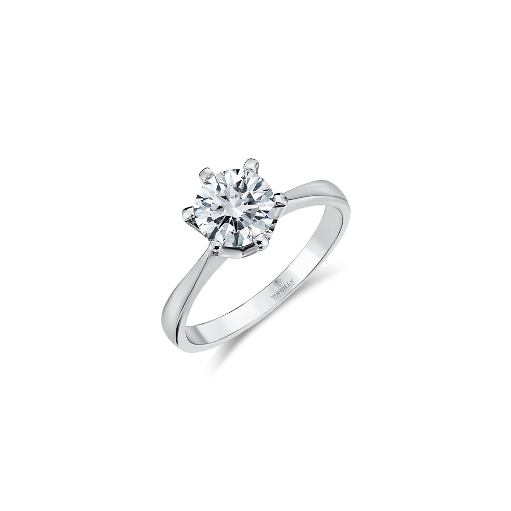 Diamond Hybrid Crown Model Gold Solitaire Ring