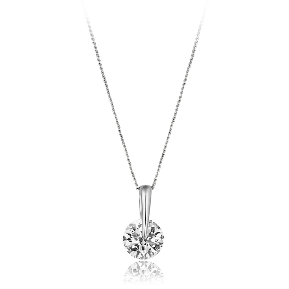 3 CARAT Diamond Hybrid Gold Solitae Necklace