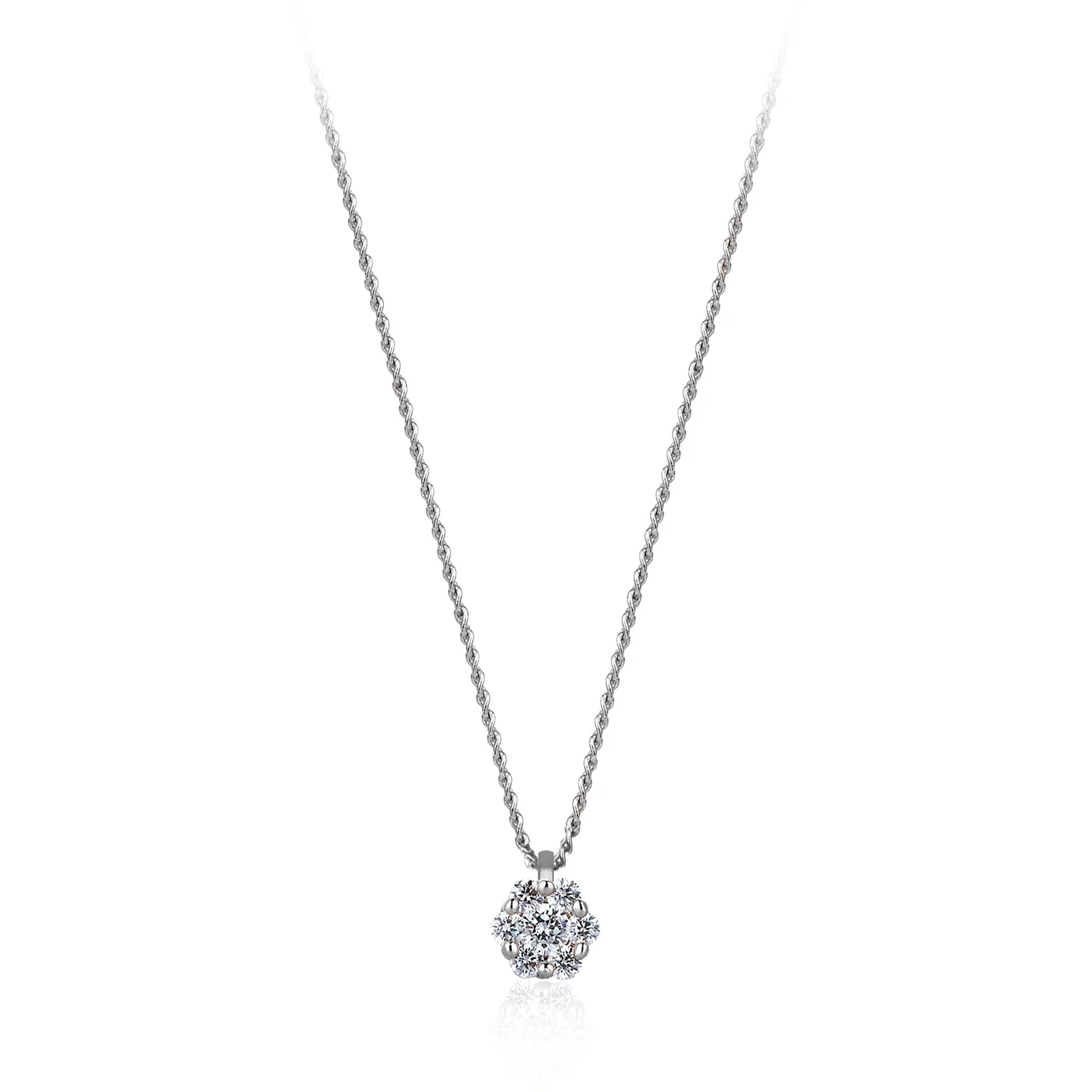 0,40 carato diamante ibrido oro collana