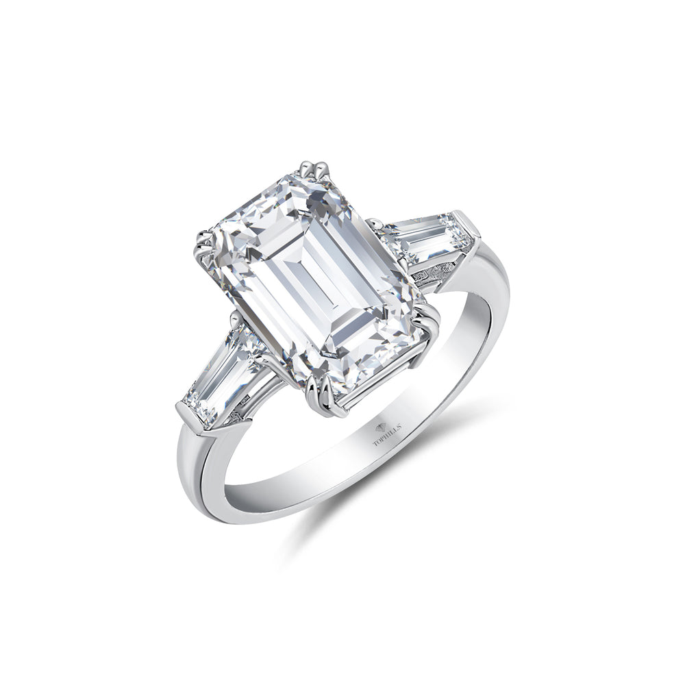 Trinity Edge Emerald & Trapez Kesim Pırlanta Yüzük