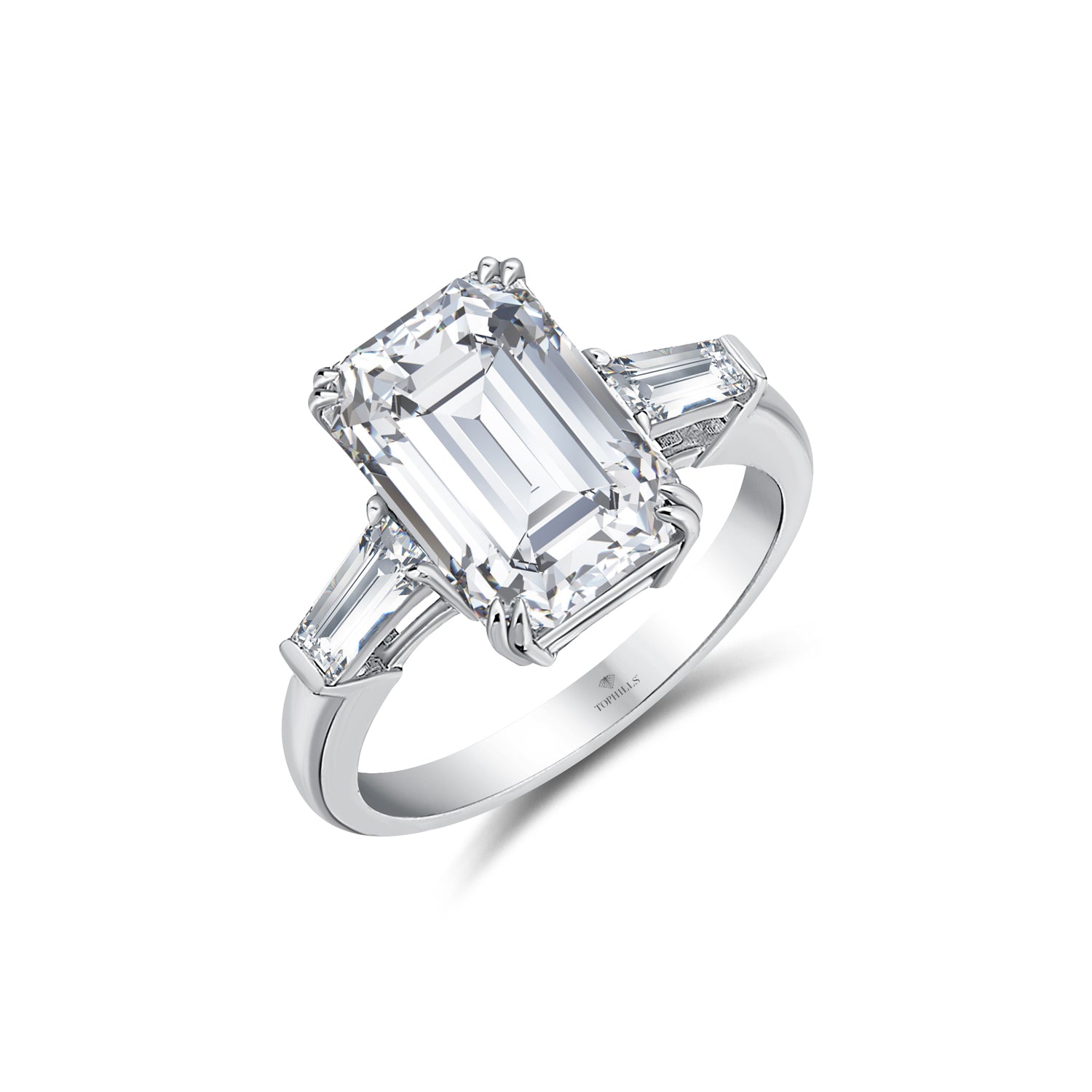 Trinity Edge Emerald & Trapez Kesim Pırlanta Yüzük