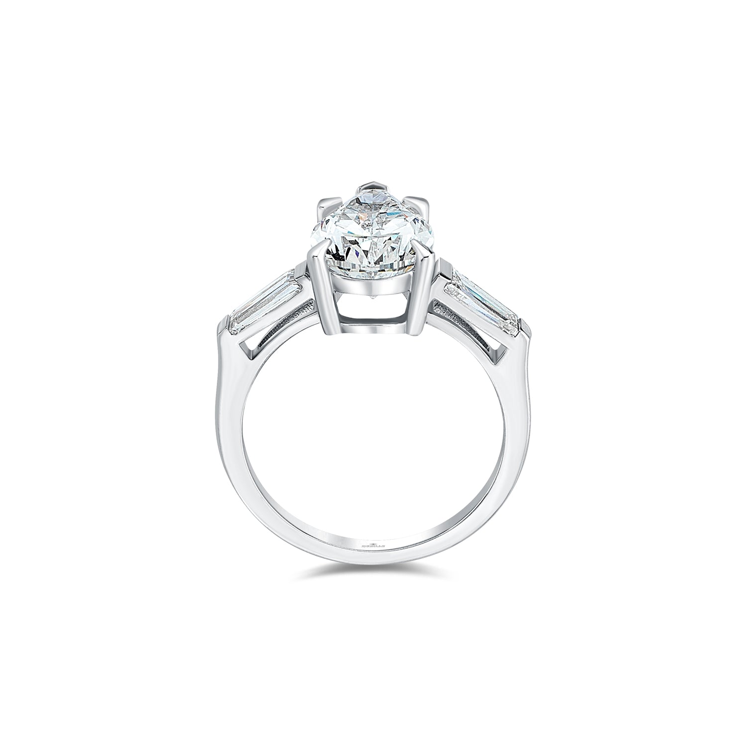 Valencia Pear Damla & Trapez Pırlanta Yüzük