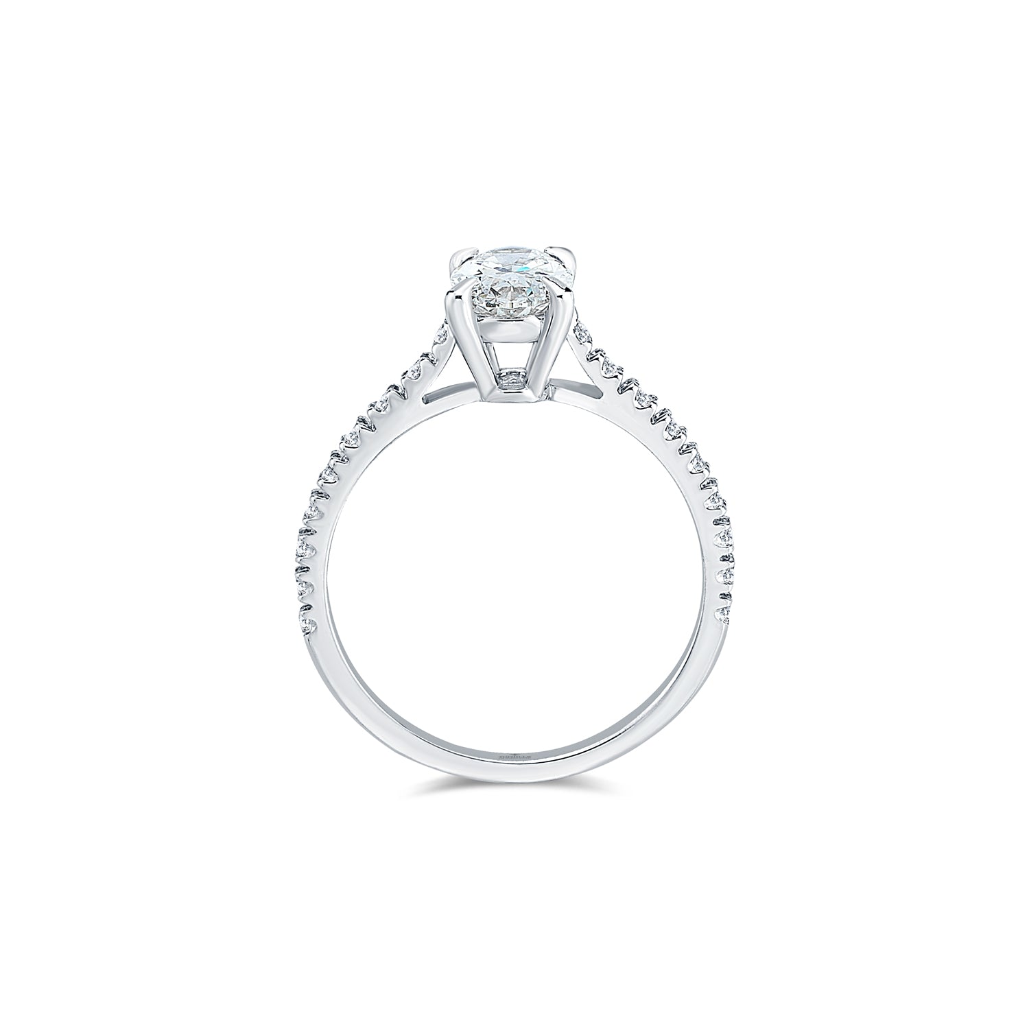 2 Karat Oval Diamond Tektaş Ring