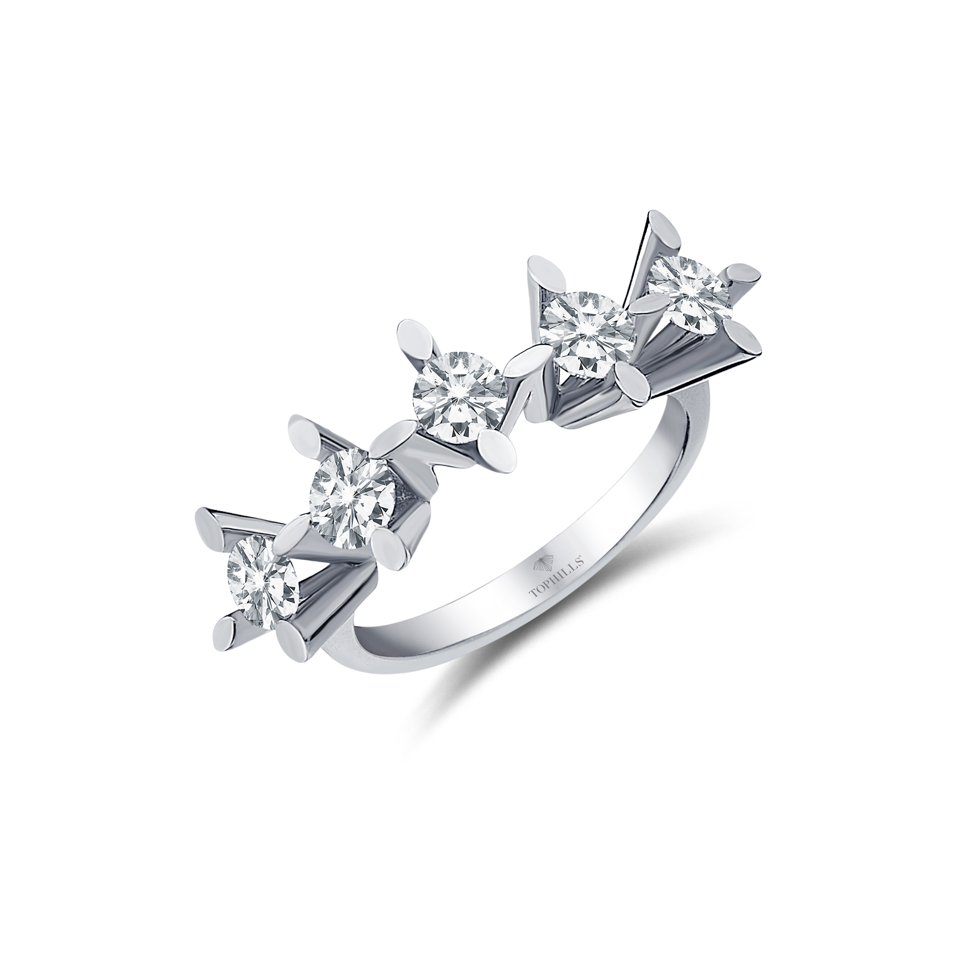 Diamond Hybrid Golden Beştaş Ring