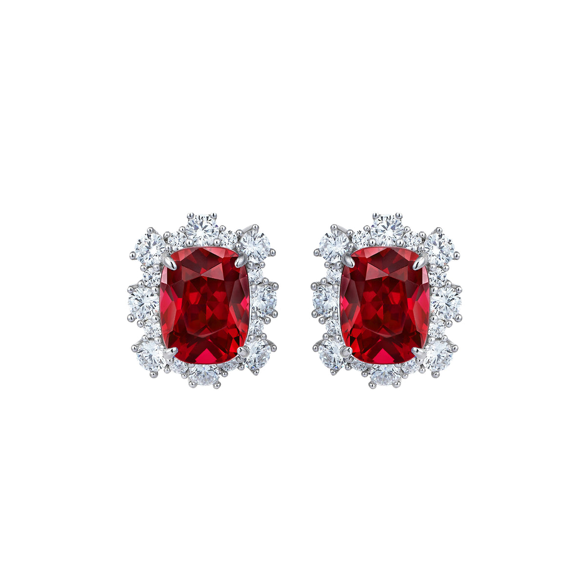 Ruby Entourage Design Stone Gold Earrings – Tophills