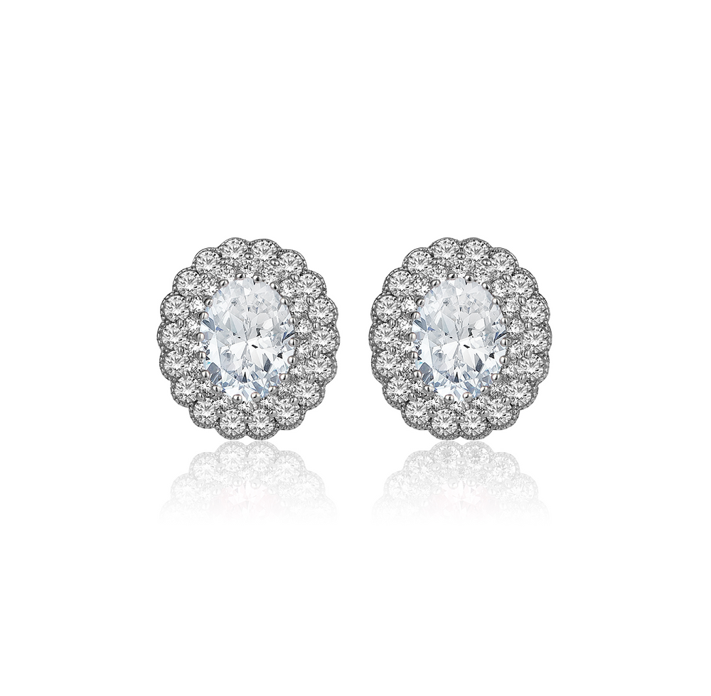 Boucles d'oreilles en or hybride de diamant 5 karat