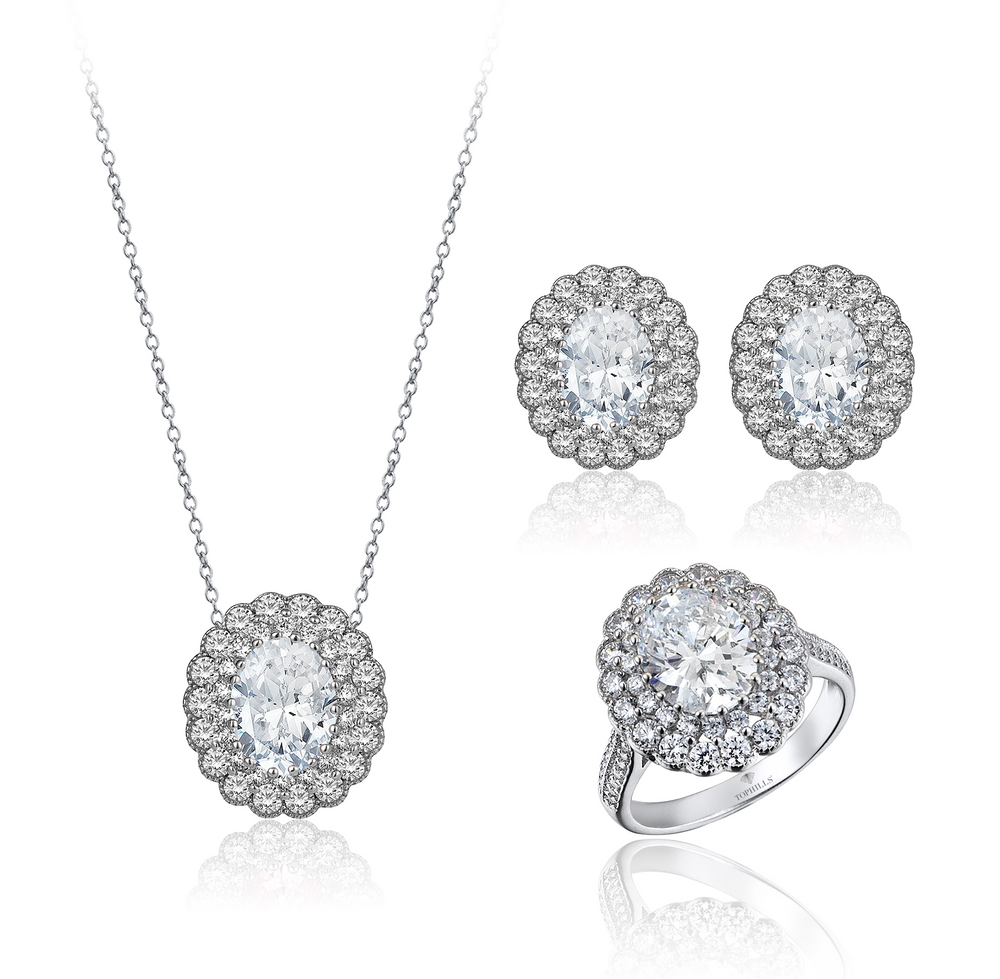 Bonny Tasarım Oval Pırlanta Set