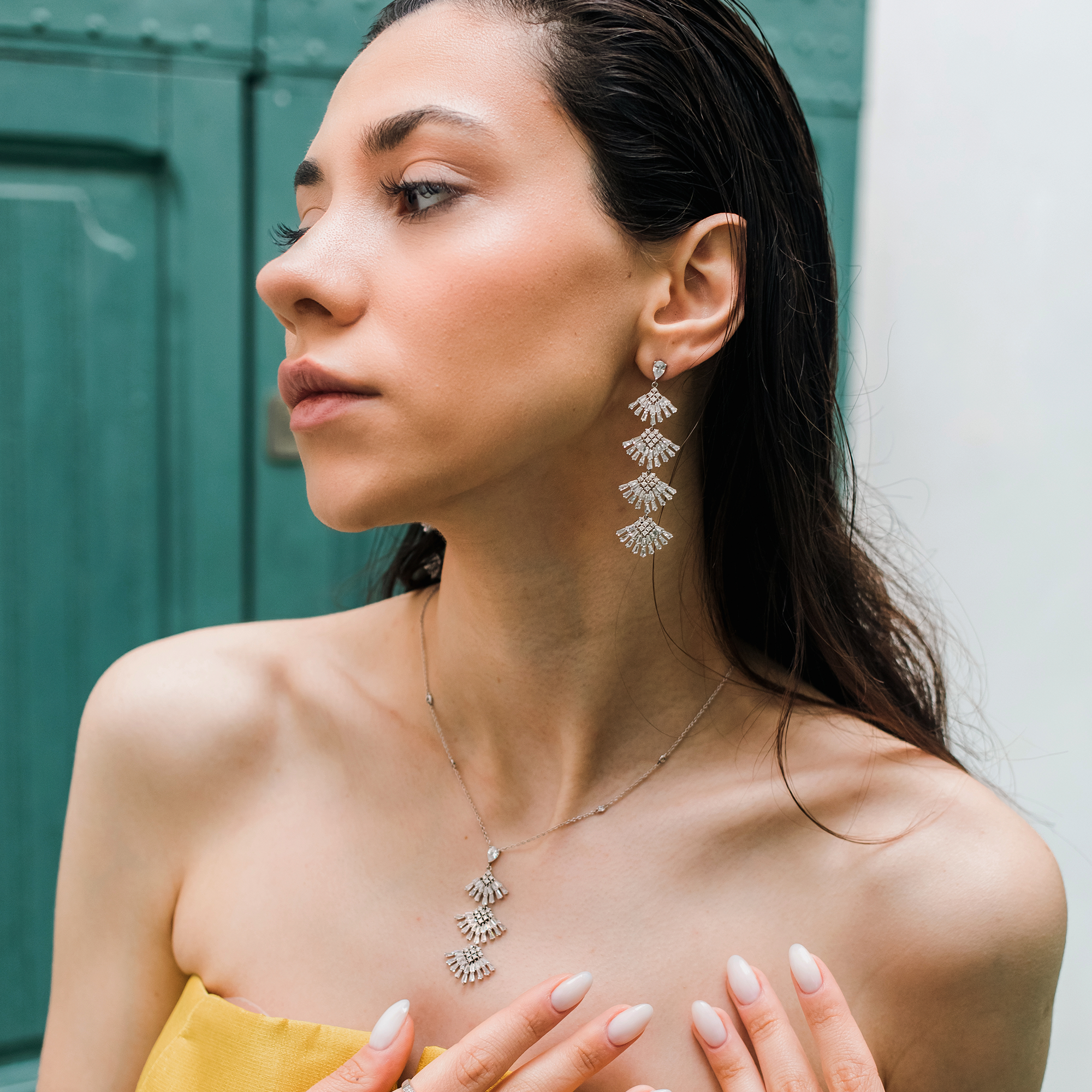 Collana in oro ibrido a diamante Carat
