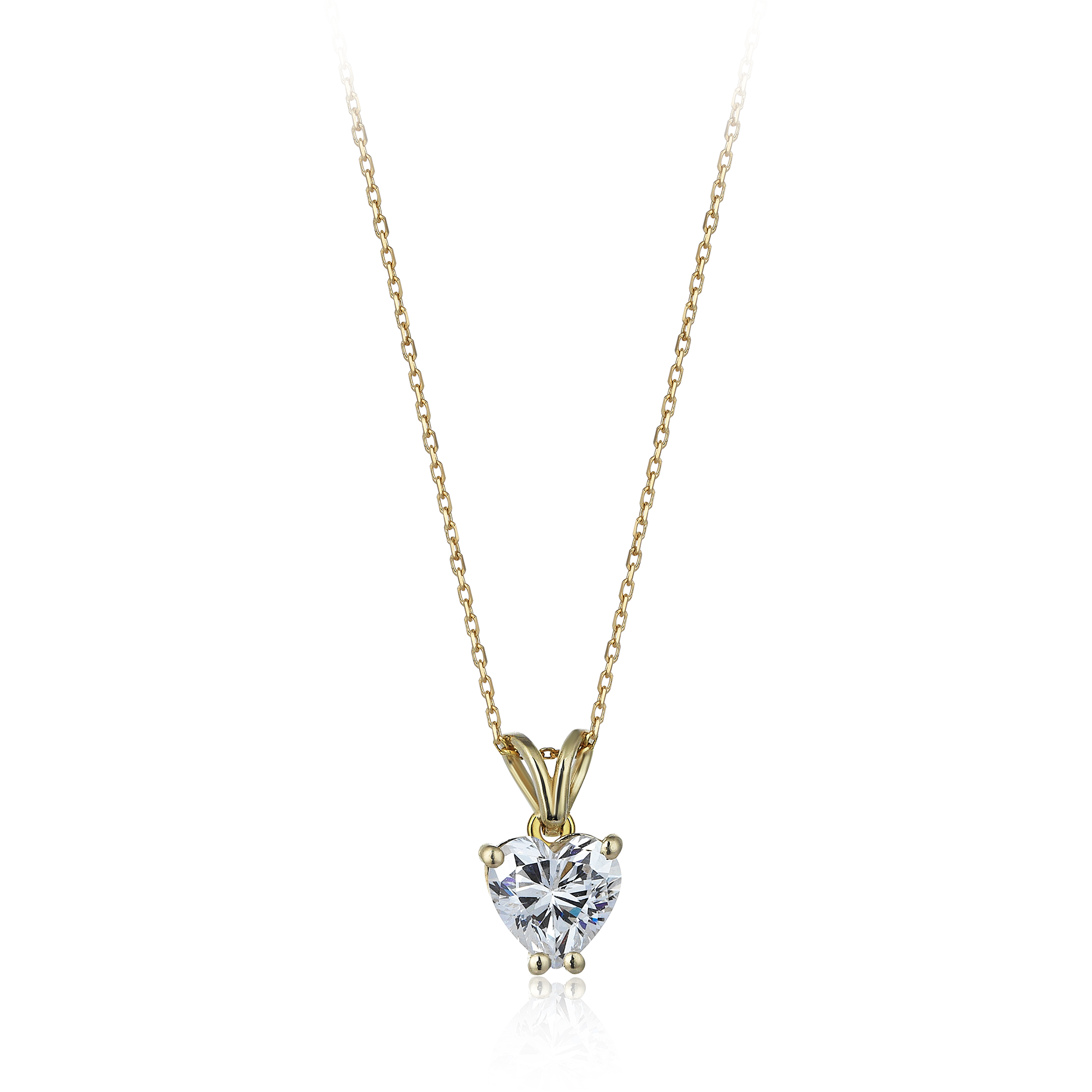 Heart Diamond Solitaire Necklace