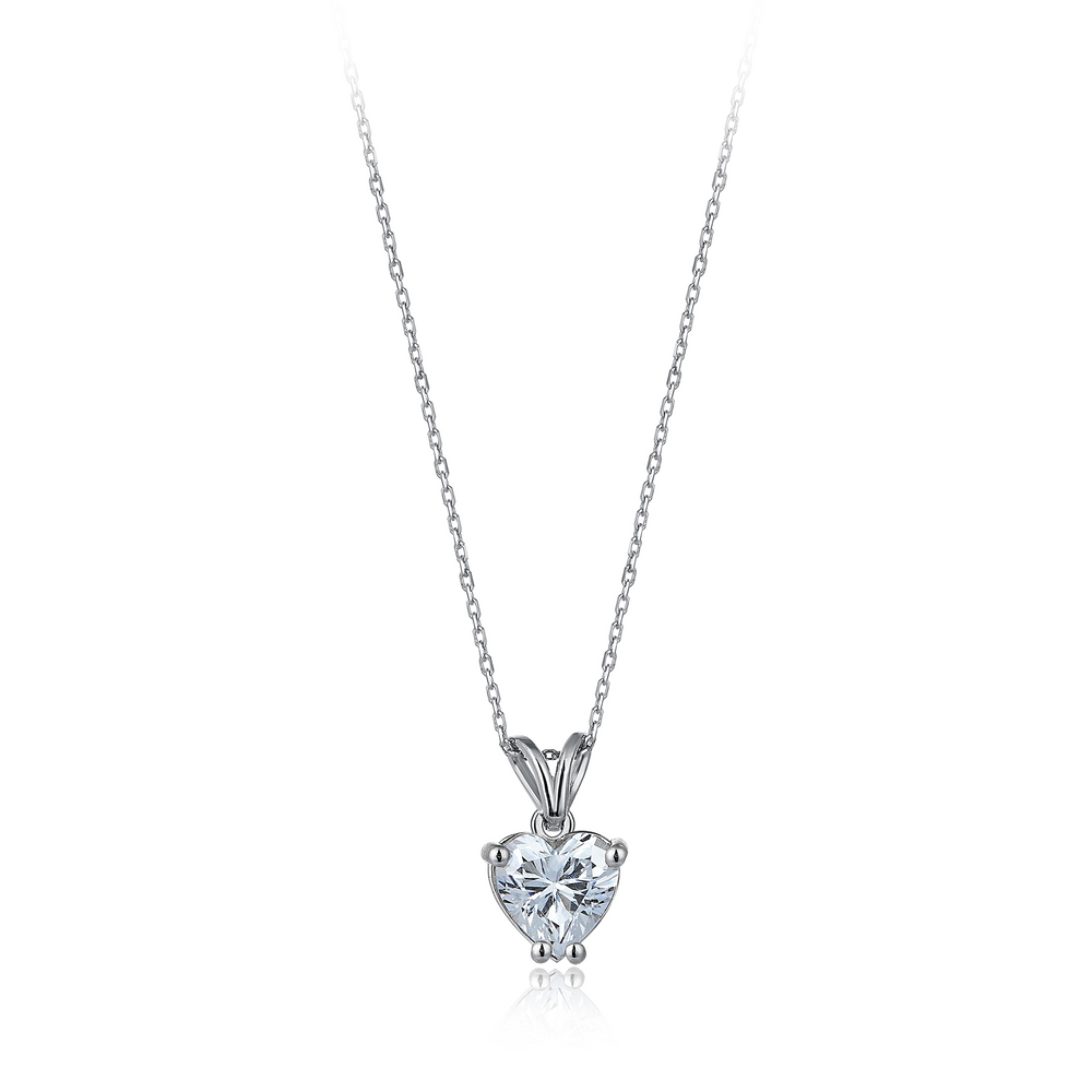 Heart Diamond Solitaire Necklace